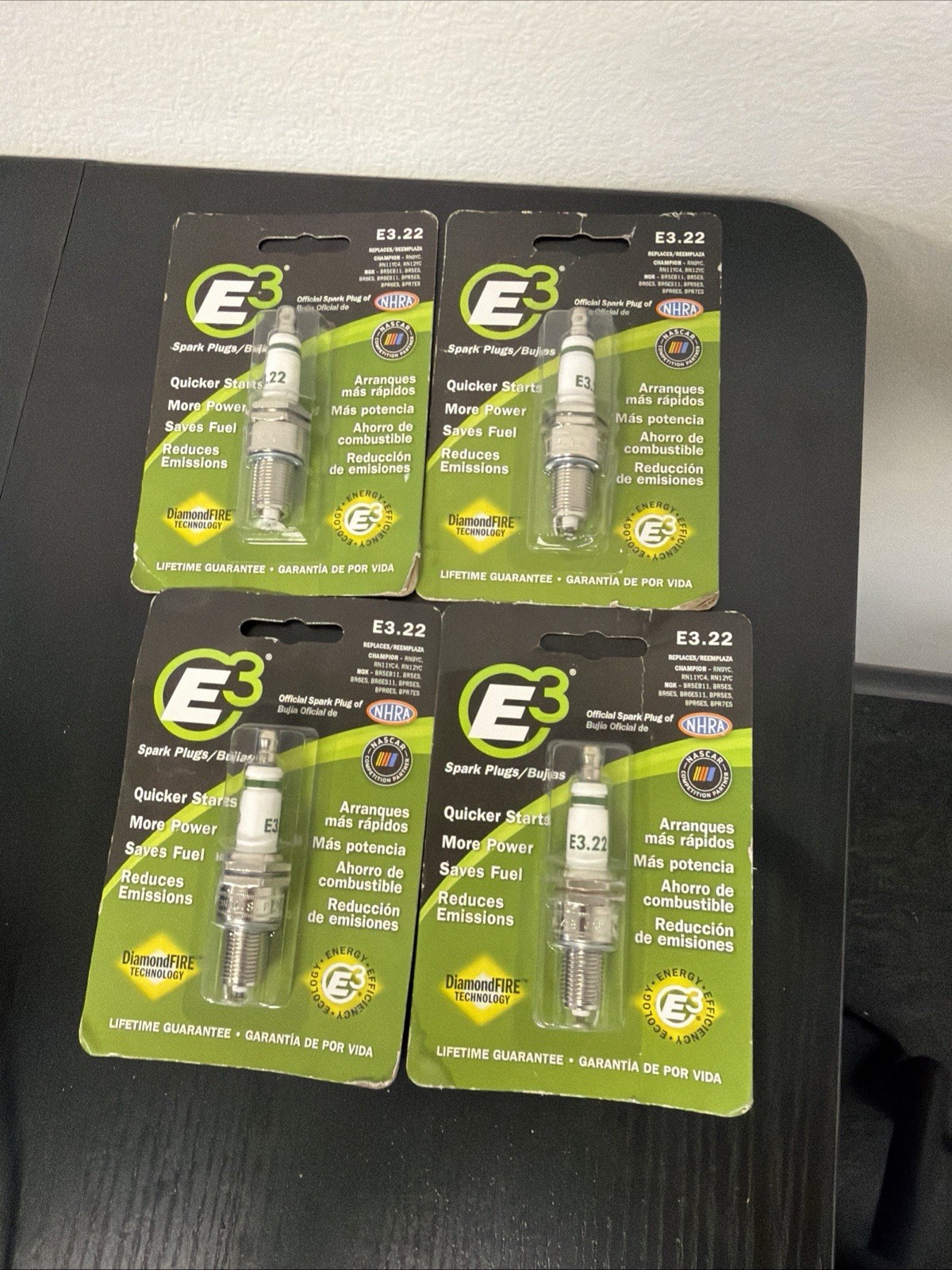 4 PCS - E3 E3.22 Ignition Spark Plugs Small Lawn Mower Engine