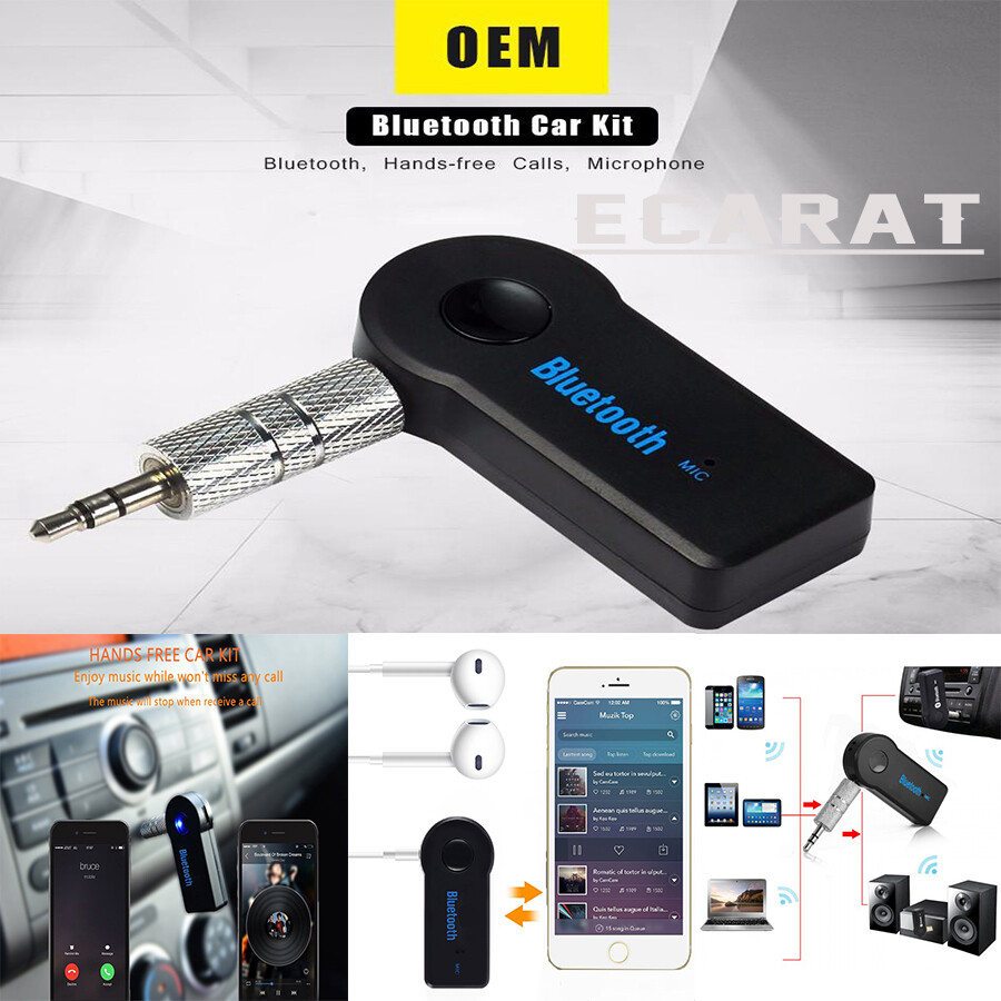 Wireless Bluetooth 3.5mm AUX Audio Stereo Music Car Receiver Adapter New Kit