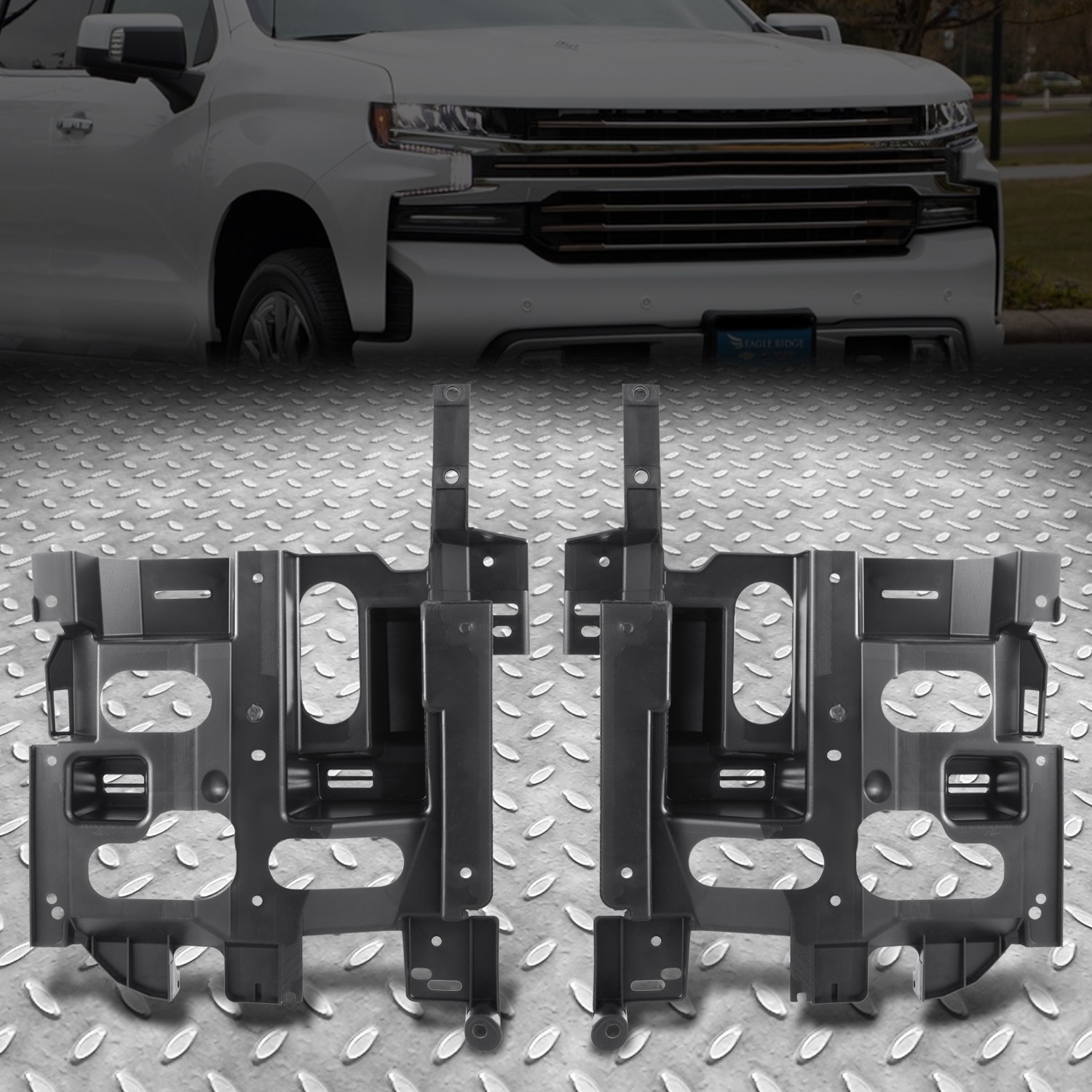 For 03-07 Chevy Silverado Avalanche Left & Right Side Headlight Mount Brackets For 03-07 Chevy Silverado Avalanche Left & Right Side Headlight Mount Brackets