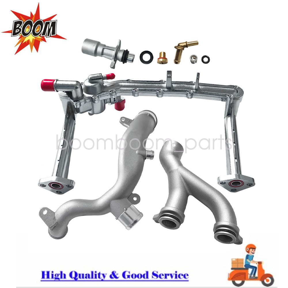 Upgraded Aluminum Coolant Water Pipe Kit Fit 14‑19 Land Rover Range Rover 3.0 SC