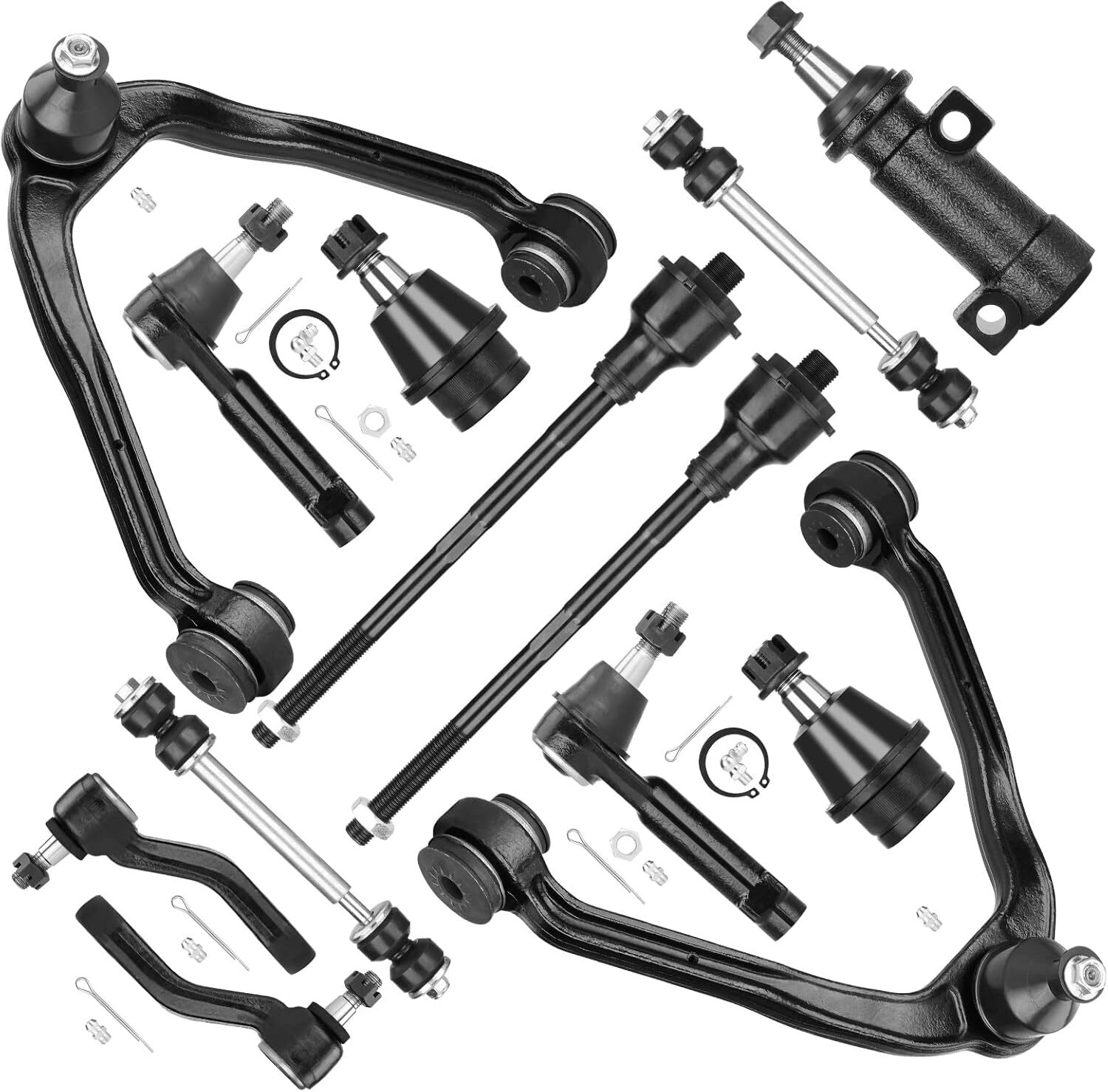 13pc Front Lower Upper Control Arms Kit for 2000 - 2006 Chevy Tahoe GMC Yukon