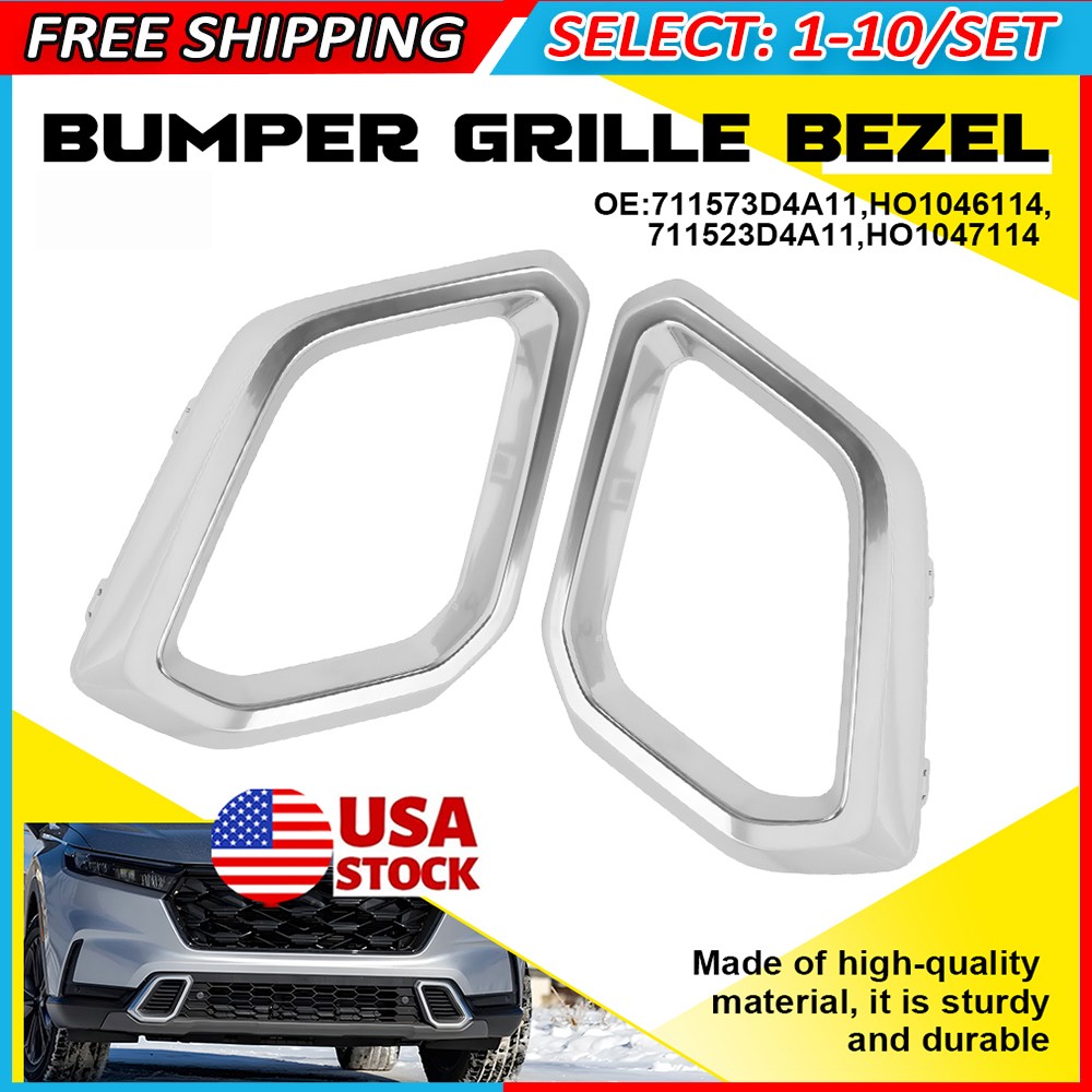 2-20x For Honda CR-V Left Right Bumper Trim Grille Bezel HO1047114 HO1046114 New
