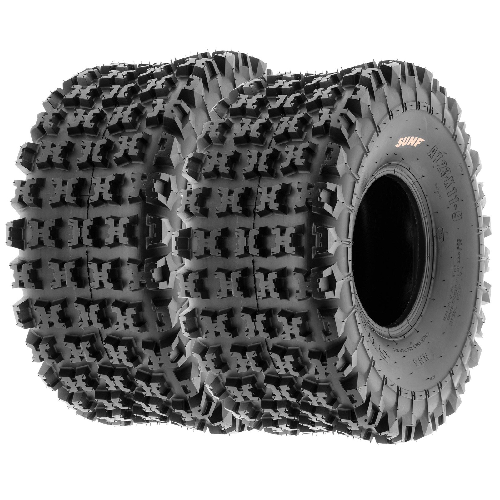 Pair of 2, SunF 20x10-9 20x10x9 6PR Quad ATV All Terrain AT Tires A027 20-10-9