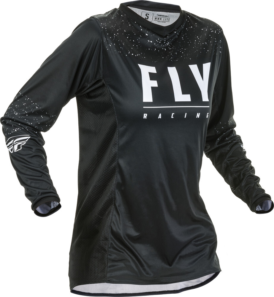 Closeout Fly Racing Womens Lite Dirt Bike Jersey MX ATV Black/White 2XL