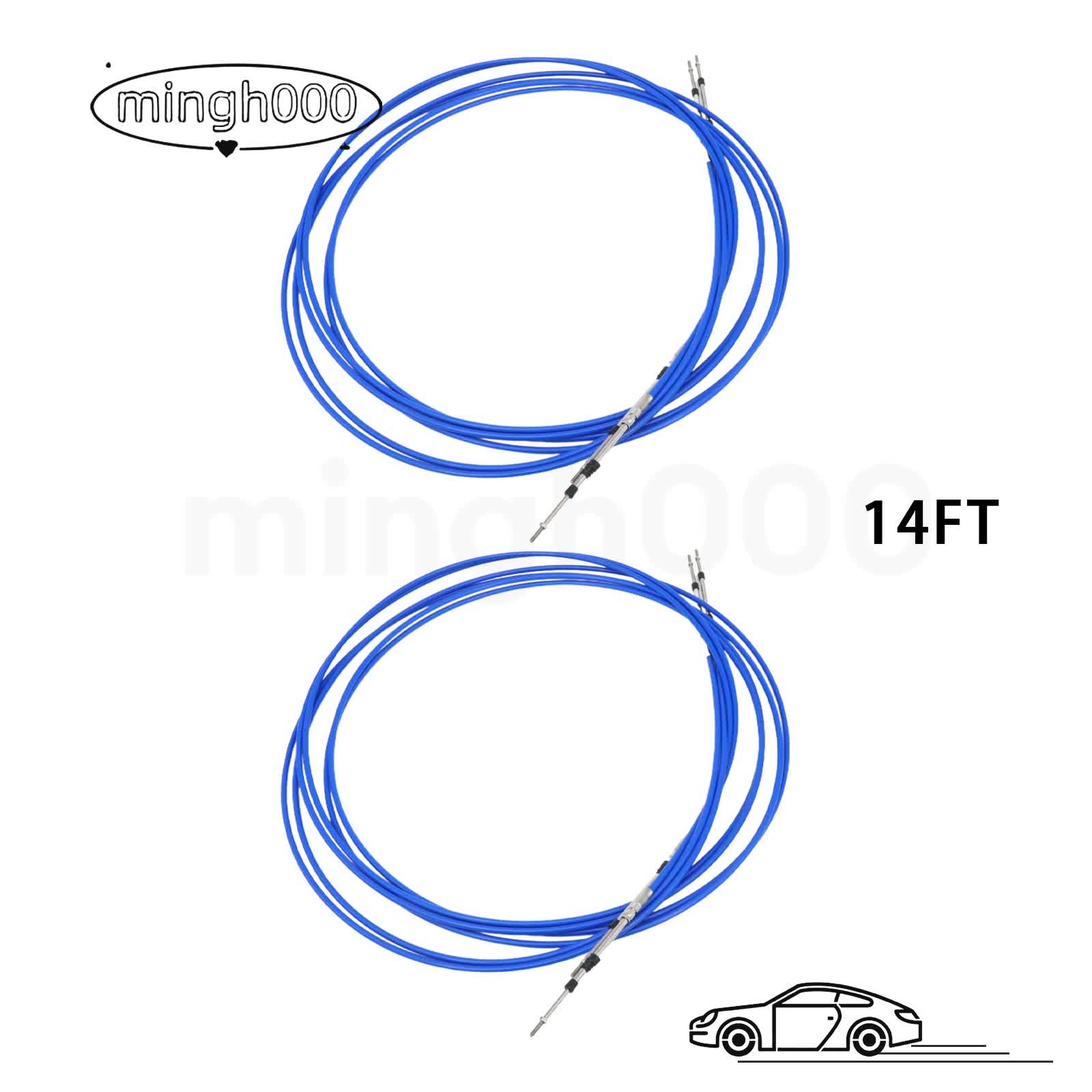 Outboard Inboard 2PCS 14FT 33C Shift Throttle Control Cable Universal For Yamaha