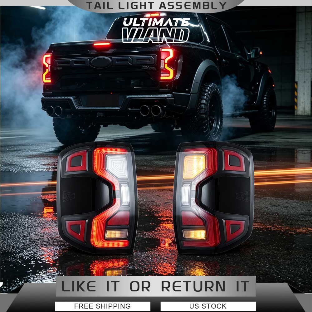 VLAND FULL LED Tail lights W/Animation For Ford Ranger 2022+ T9 Clear Assembly