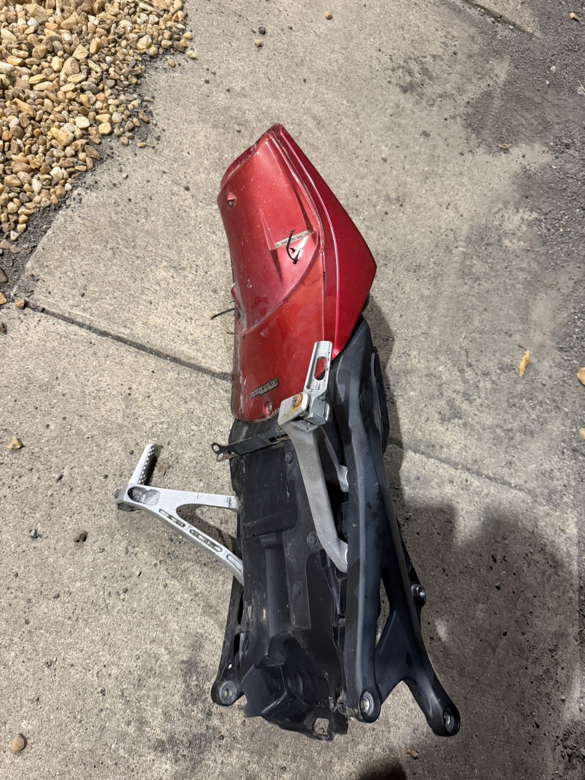 08-16 HONDA CBR1000RR SUBFRAME SUB FRAME REAR TAIL BACK PEGS LIGHT UNDERTAIL OEM 08-16 HONDA CBR1000RR SUBFRAME SUB FRAME REAR TAIL BACK PEGS LIGHT UNDERTAIL OEM