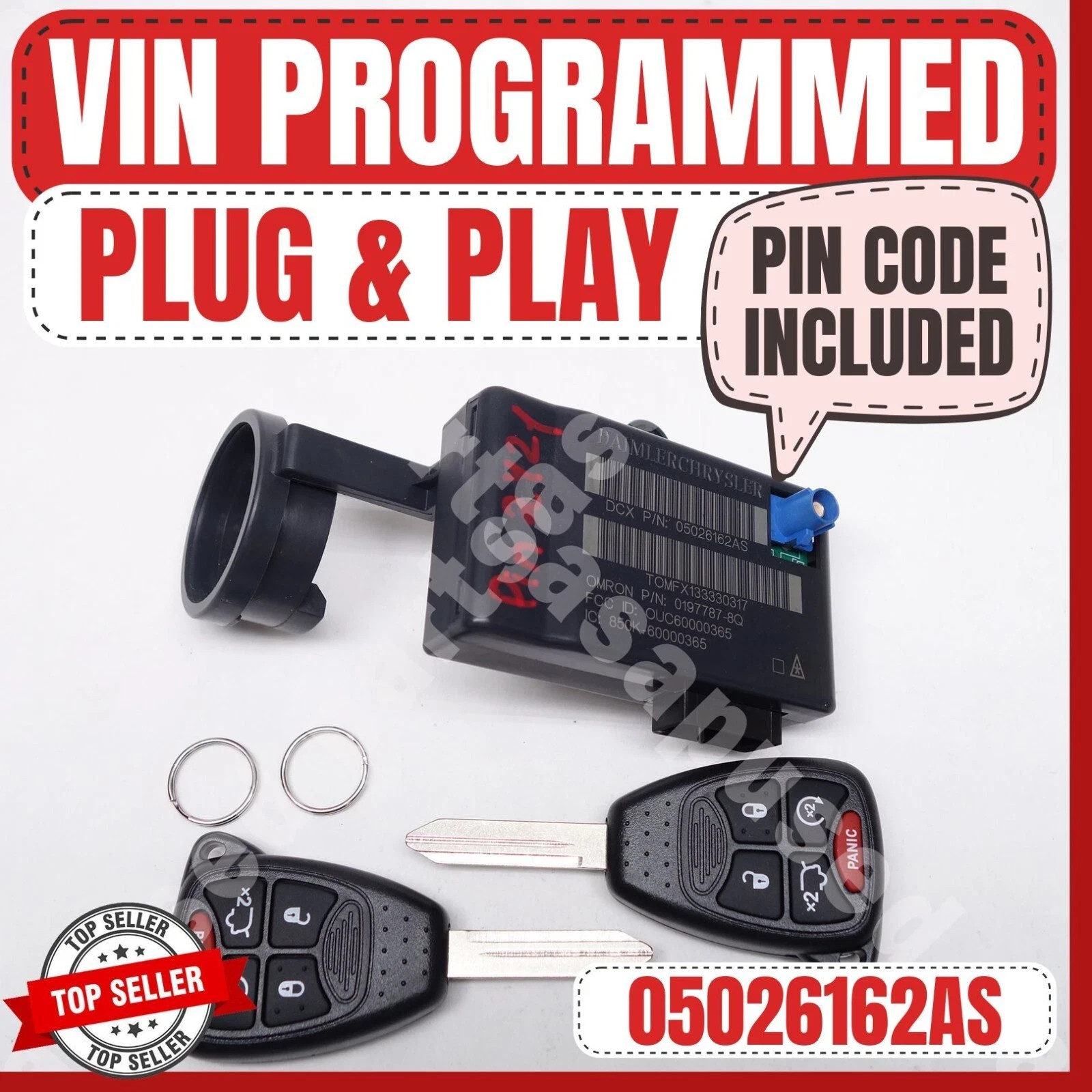 07-2014 Dodge Avenger Sebring Immobilizer 5026162AK VIN Programmed Plug & Play