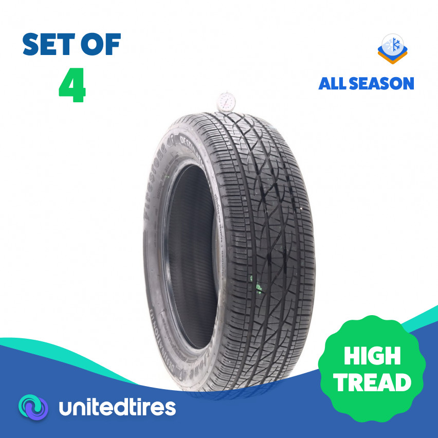 Set of (4) Used 225/60R18 Firestone Destination LE3 100H - 8-8.5/32