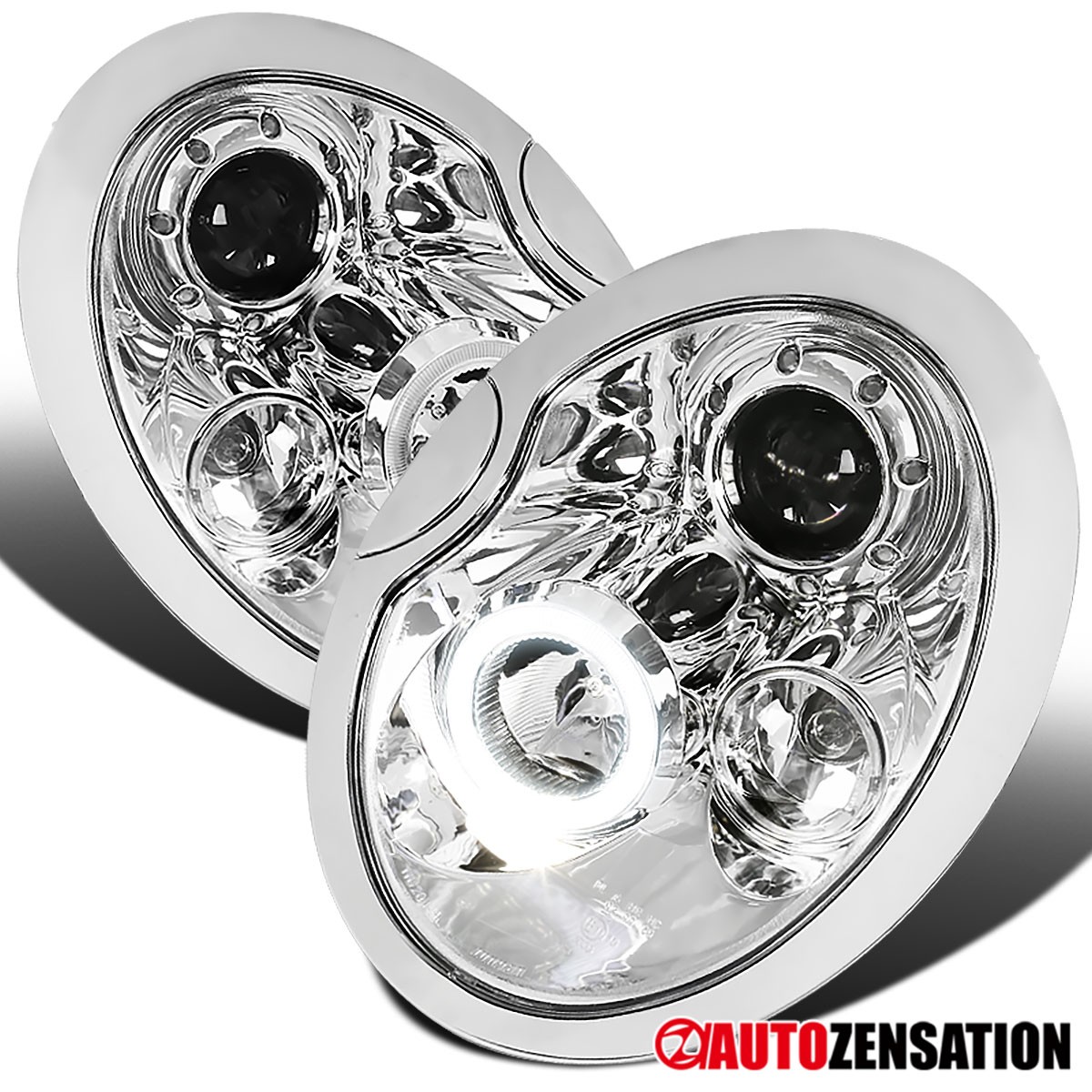 Fit 2002-2006 Mini Cooper R50 R53 05-08 R52 LED Halo Projector Headlights Lamps Fit 2002-2006 Mini Cooper R50 R53 05-08 R52 LED Halo Projector Headlights Lamps