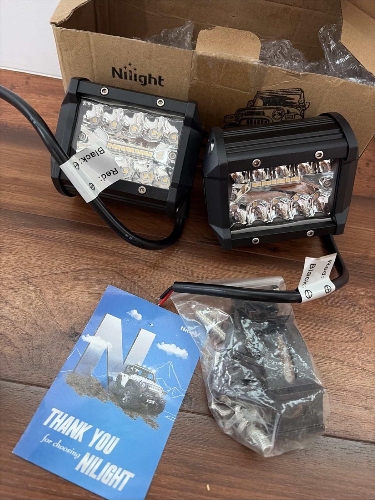 NILIGHT 4 INCH LED PODS LIGHT 2PCS 60W SPOT FLOOD COMBO BEAM TRI-ROW LIGHT BAR NILIGHT 4 INCH LED PODS LIGHT 2PCS 60W SPOT FLOOD COMBO BEAM TRI-ROW LIGHT BAR