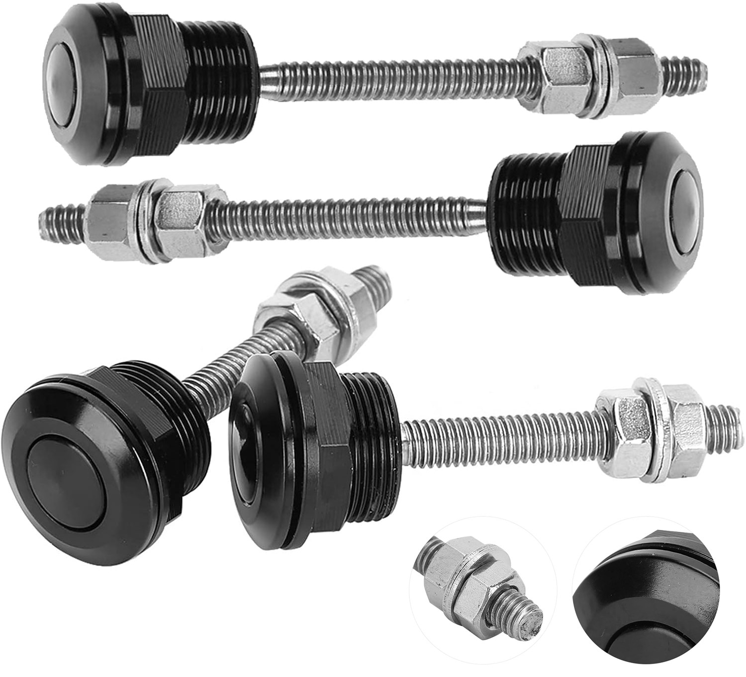 4Pcs 22mm Push Button Quick Release Hood Bonnet Pins Lock Clip Car Bumper Latch