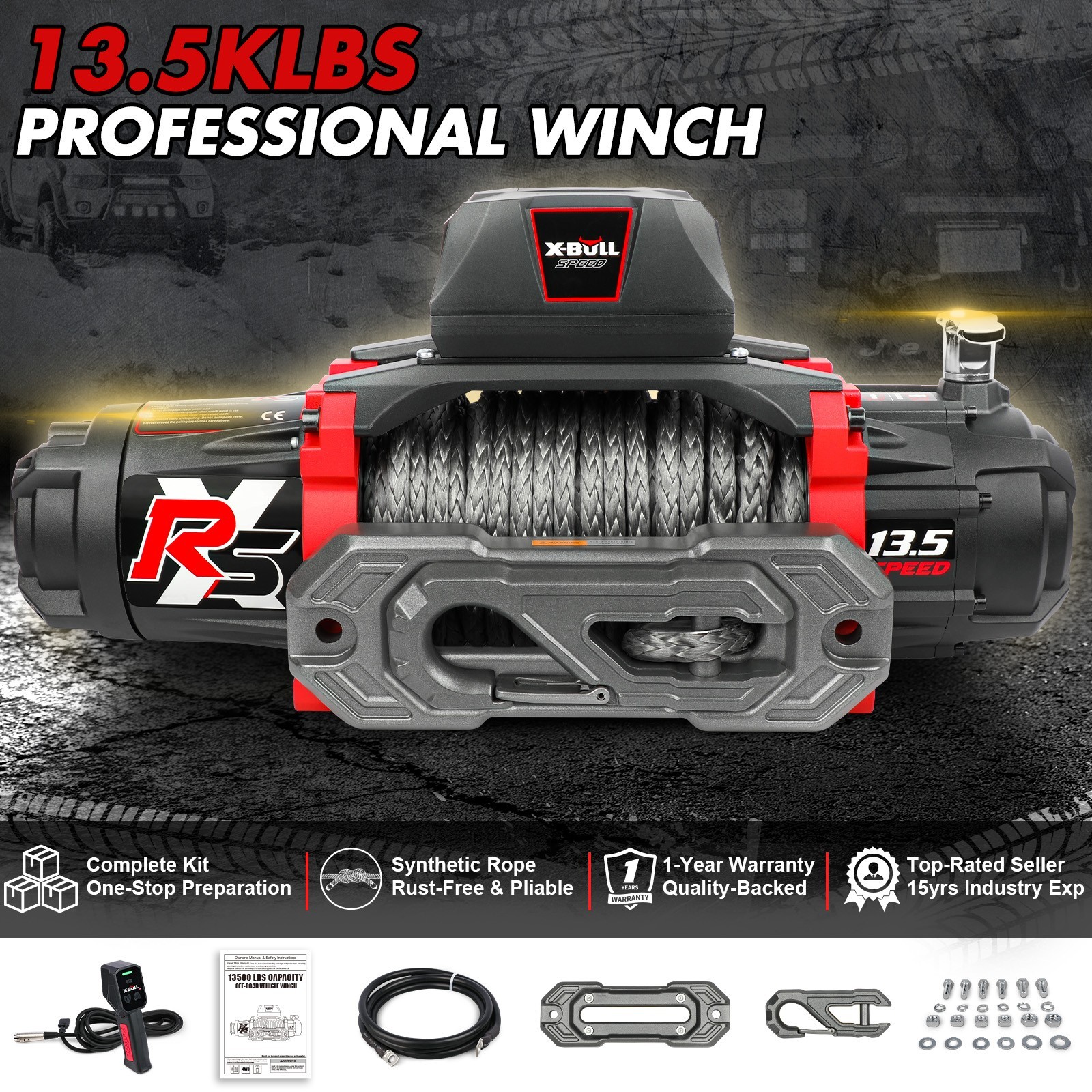 X-BULL Electric Winch 14500lbs 13000lbs 12000lbs 10000lbs Truck Trailer Jeep 4WD