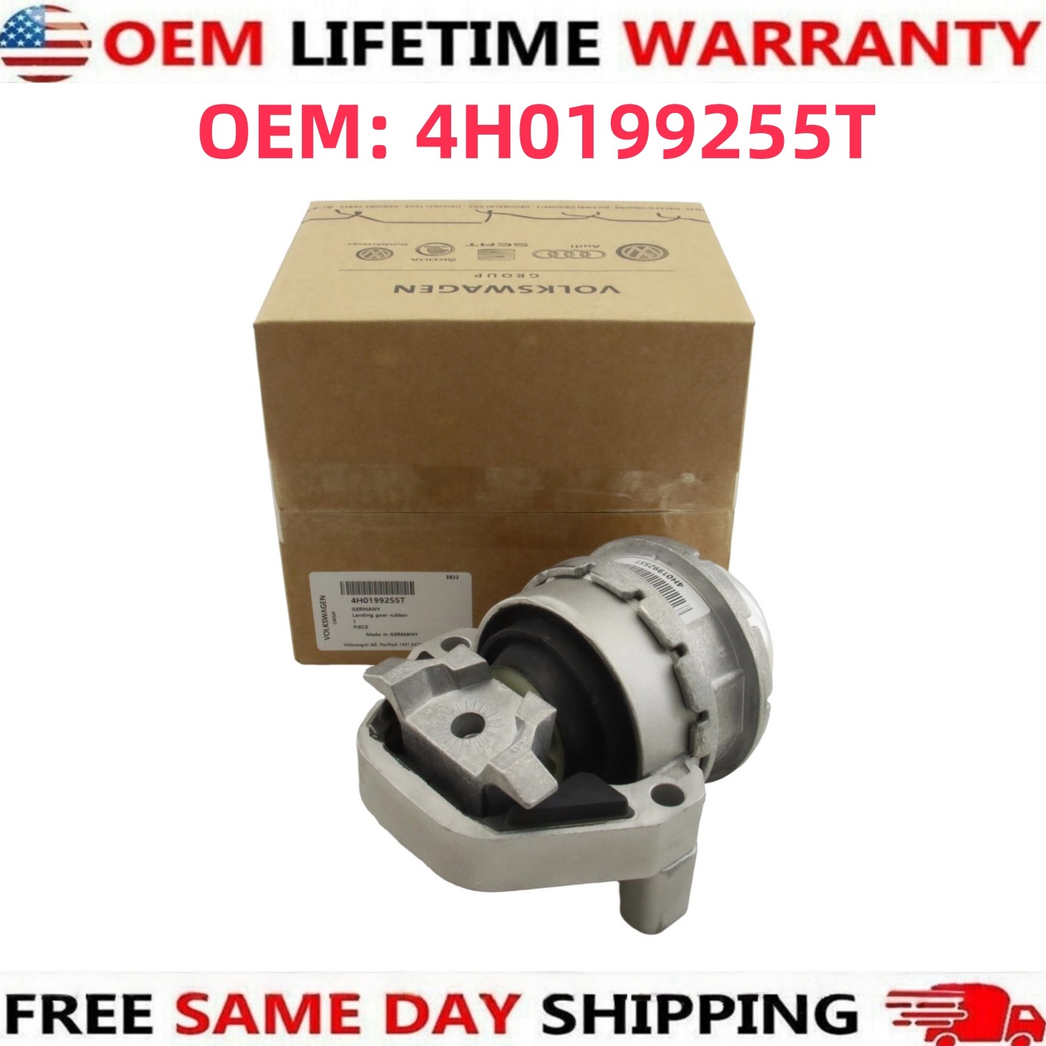 OEM 4H0199255T Front Left Engine Mount For Audi S6 S7 RS7 A8 S8 4.0 2012-2018