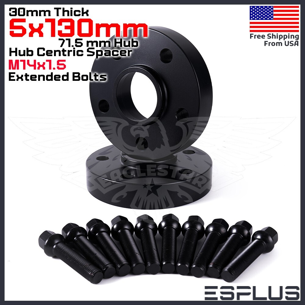 2 x Bentley/Porsche 30 mm 5x130 HubCentric Adapter M14x1.5 911/Boxster/Cayenne