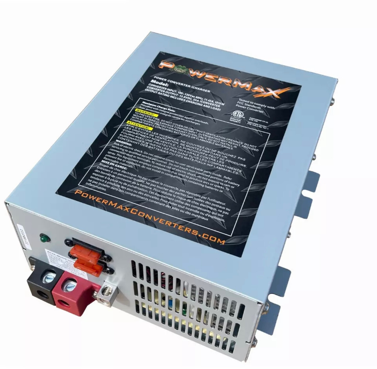 PowerMax 75 Amp Power Converter 12 Volt Power Supply with LED Light,  PM3-75