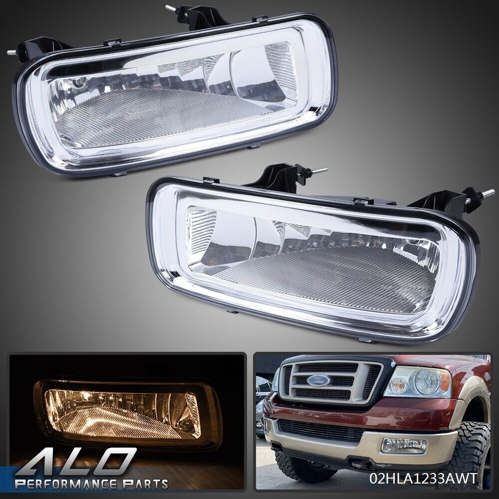 2pcs Clear Lens Front Left & Right Fog Lights Lamps Fit For 2004-2006 Ford F-150