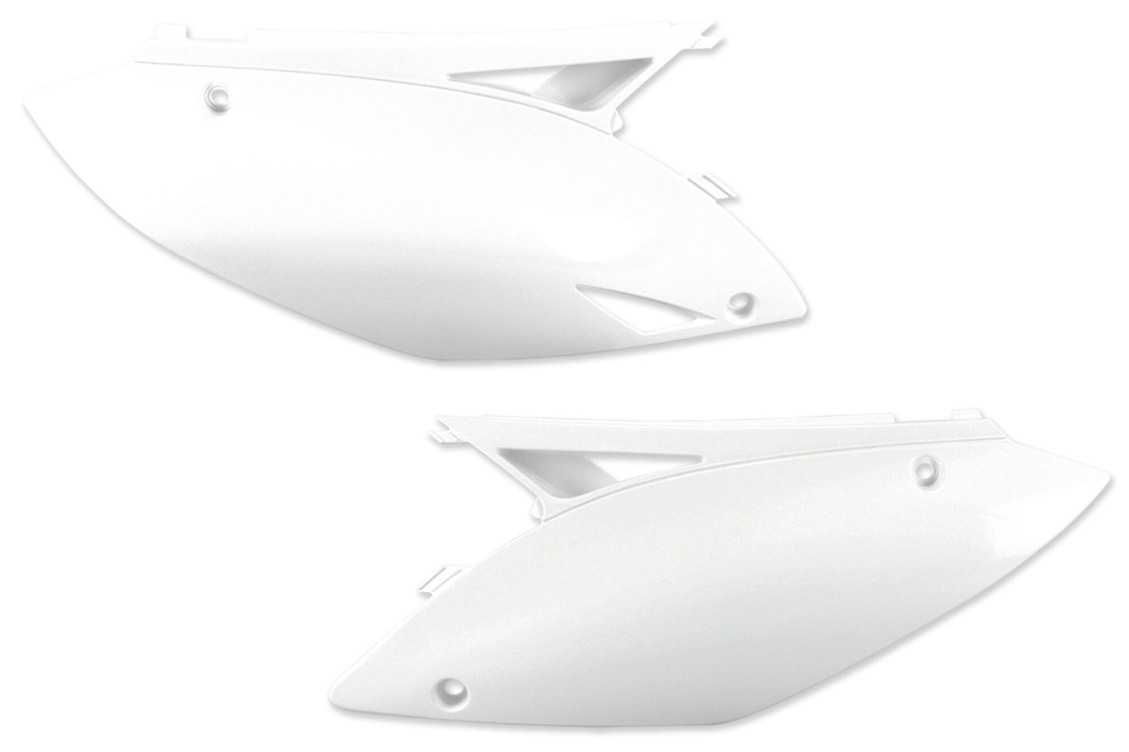 Polisport White Side Number Plates 09-12 KX250F, KX450F