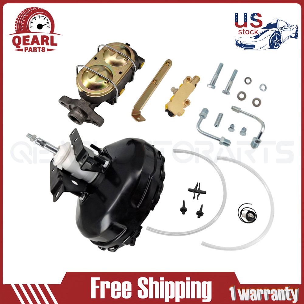 For 1973-1993 c10 k10 Chevy Truck Power Brake Booster Master Disc Drum Valve Kit