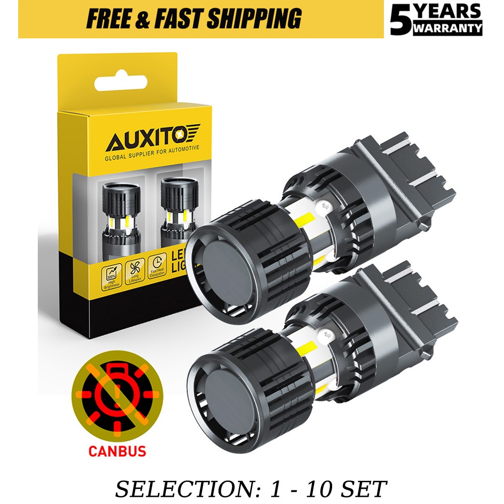 2-20PCS AUXITO 3157 3156 White LED Bulb Reverse Tail Light Built-in Resistor DRL