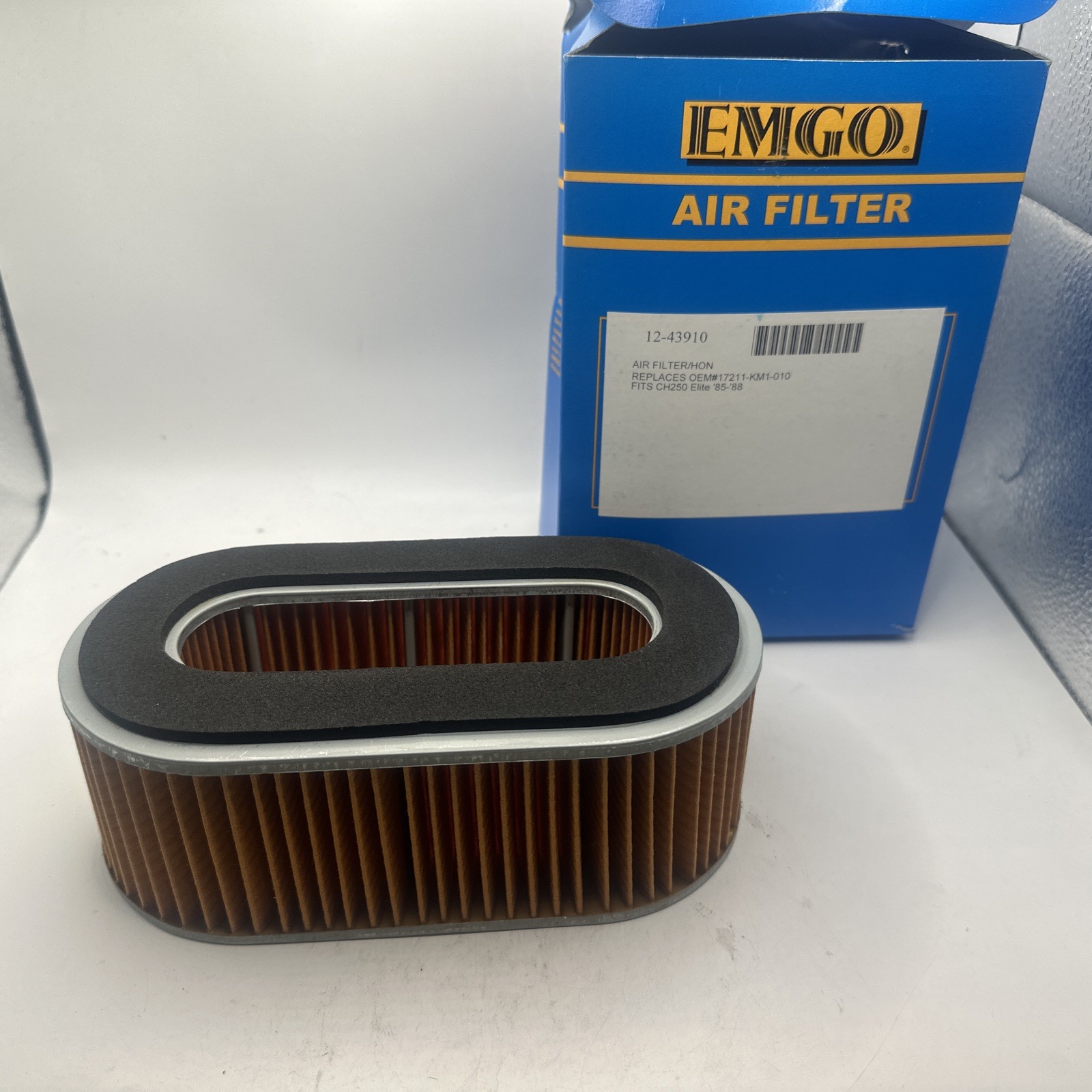 Emgo 12-43910 Street Style Air Filter Direct Replacement Emgo 12-43910 Street Style Air Filter Direct Replacement