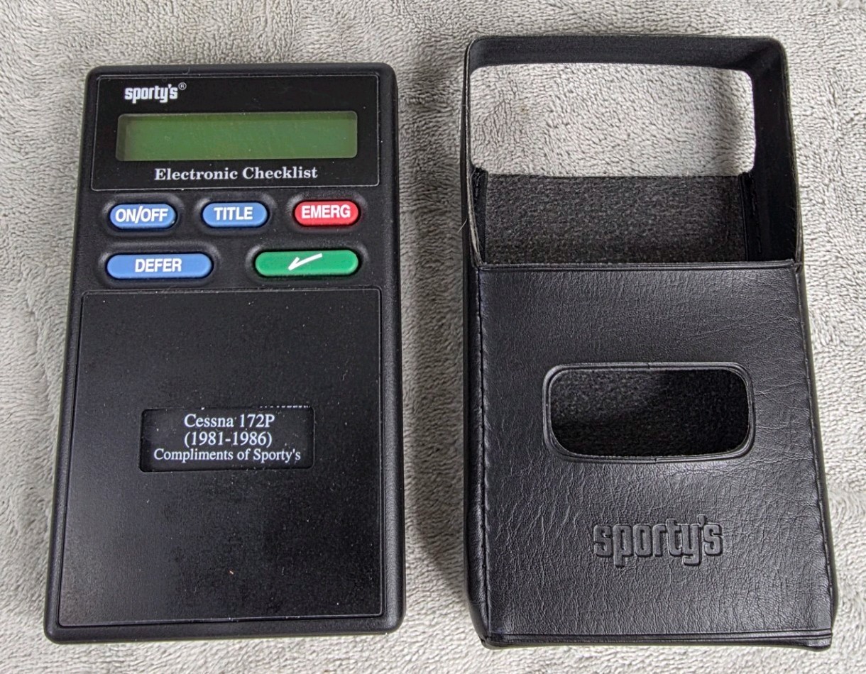 Sporty’s Electronic Checklist Cessna 172P 1981-1986 Pilot Aviation w/ Case