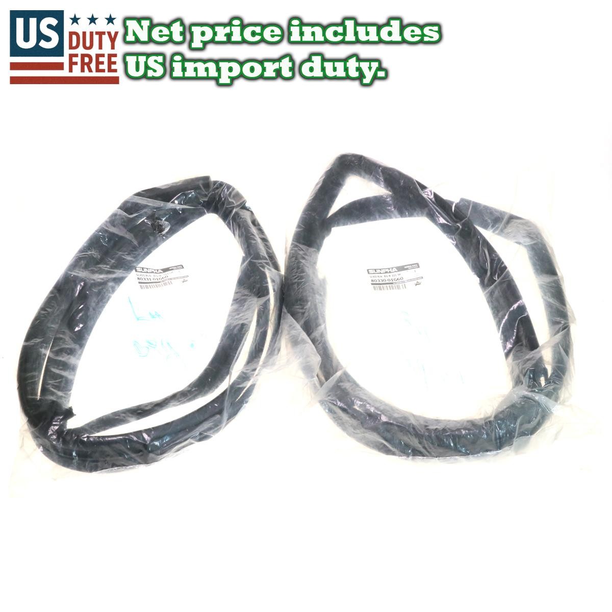 Fit 1986 1998 Nissan D21 DX Pickup Truck Pathfinder Glass Run Rubber Seal Set