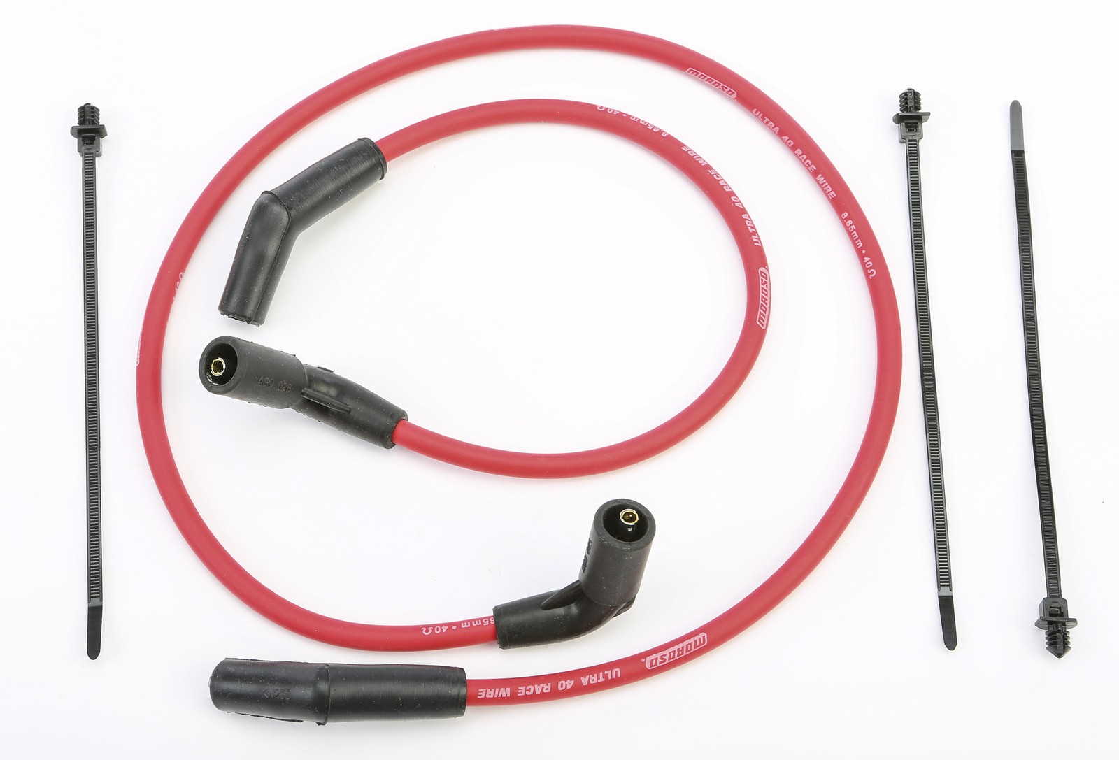 Moroso Ultra 40 Ignition Wire Set Red 8.65mm H-D FLT FLHT FLHR FLTR 09-15 Moroso Ultra 40 Ignition Wire Set Red 8.65mm H-D FLT FLHT FLHR FLTR 09-15