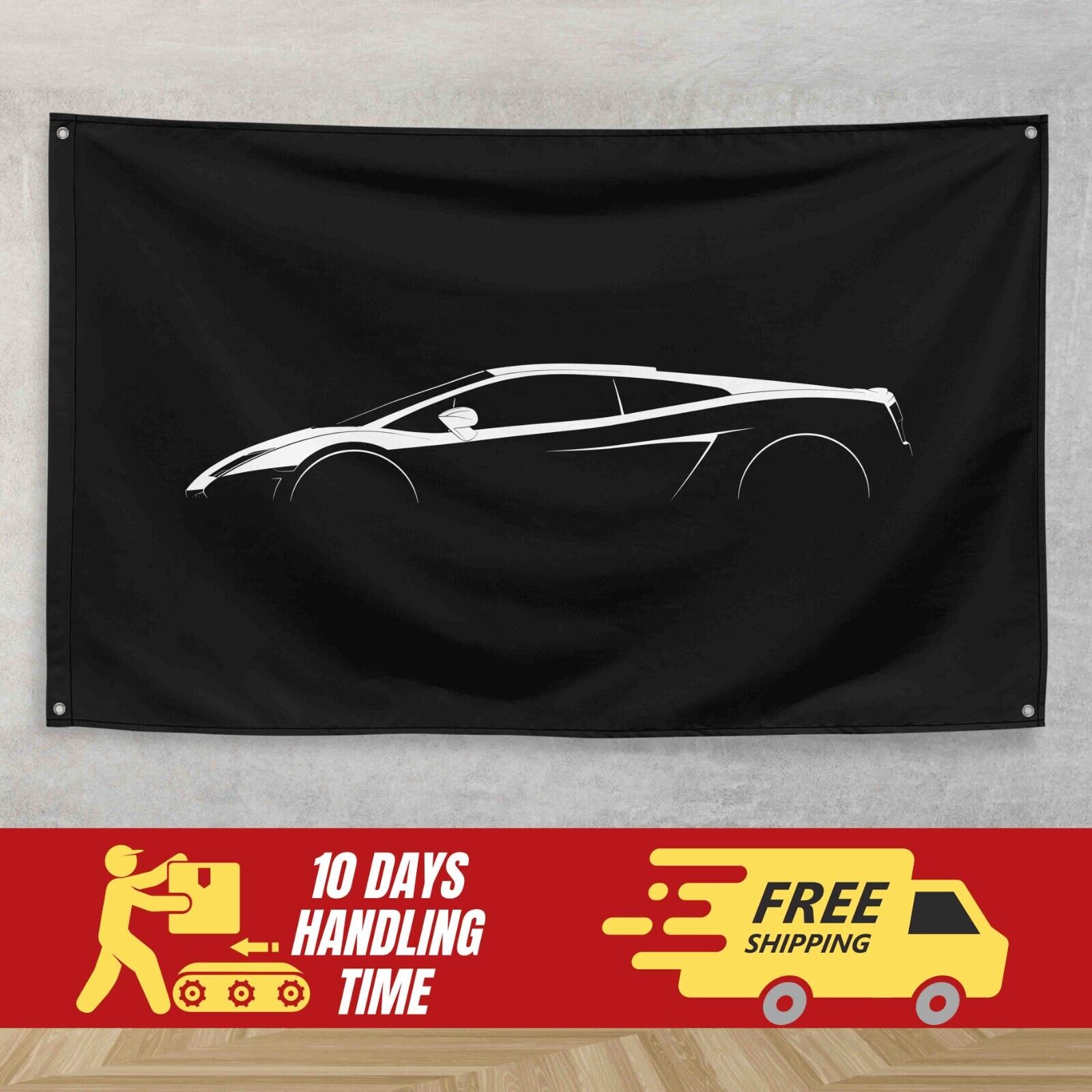 For Lamborghini Gallardo LP 560-4 2008-2012 Fans 3x5 ft Flag Banner Gift Birthda