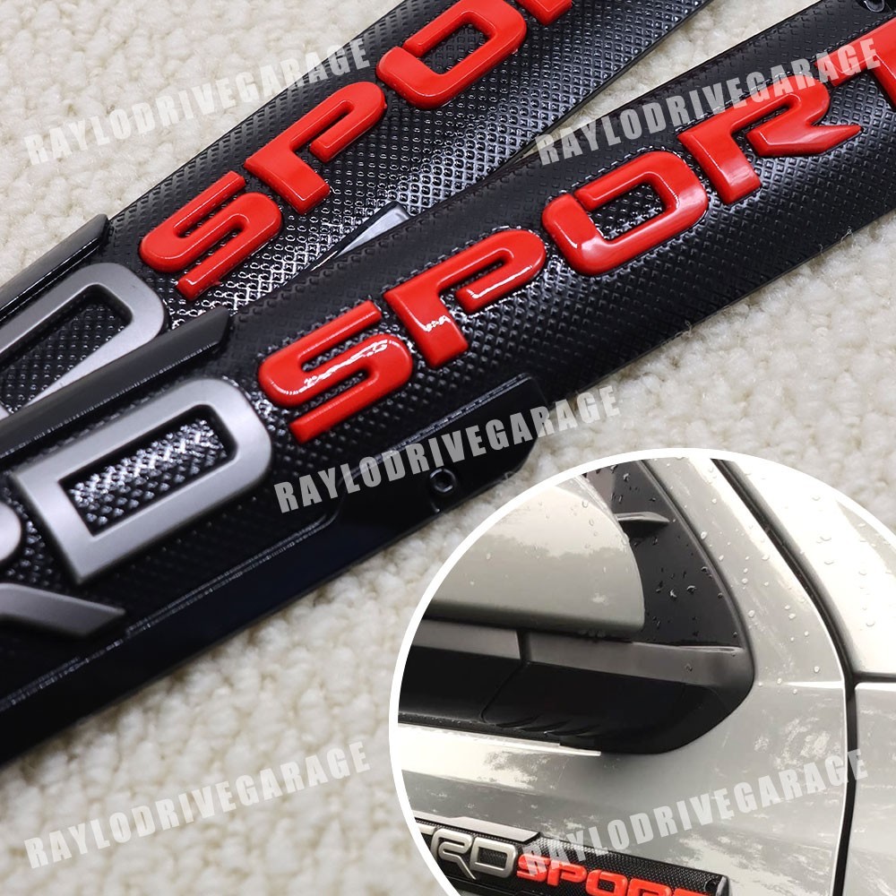 2PCS TR-D Sport 3D Side Fender Emblem Badge Nameplate for Tacoma Tundra 4Runner