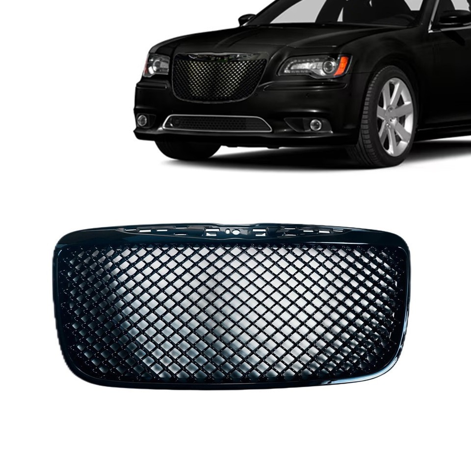 For 2011-2014 Chrysler 300/300C Front Bumper Upper Grille Black Mesh CH1200351