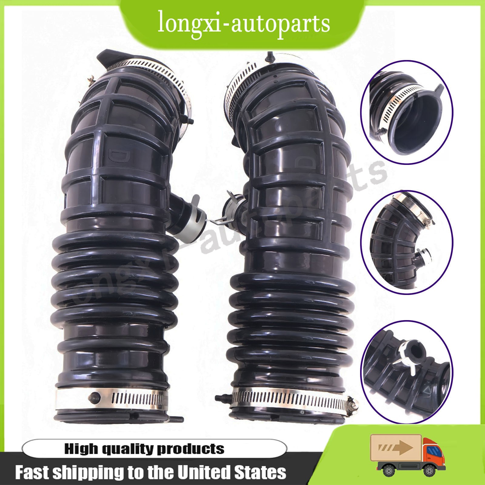 Right+Left Side Air Duct Tube 16576-JK01A Fits For 2011-2012 Infiniti G25 Nissan