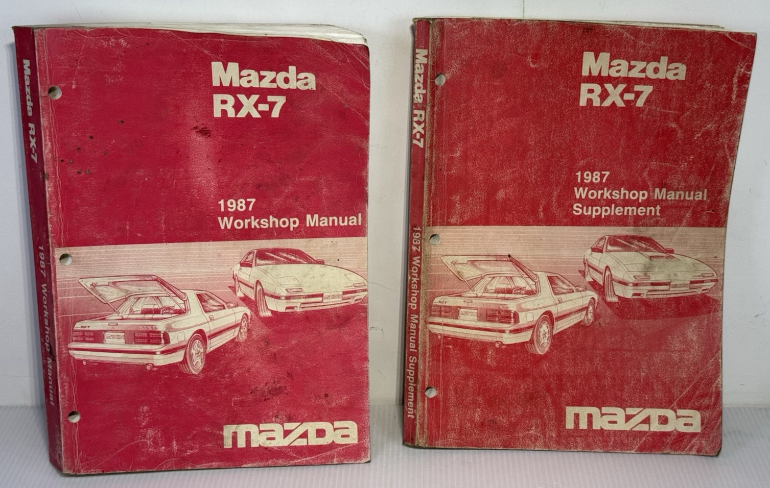 OEM 1987 Mazda RX-7 Workshop Manual & Supplement Sport Coupe Service Repair Book