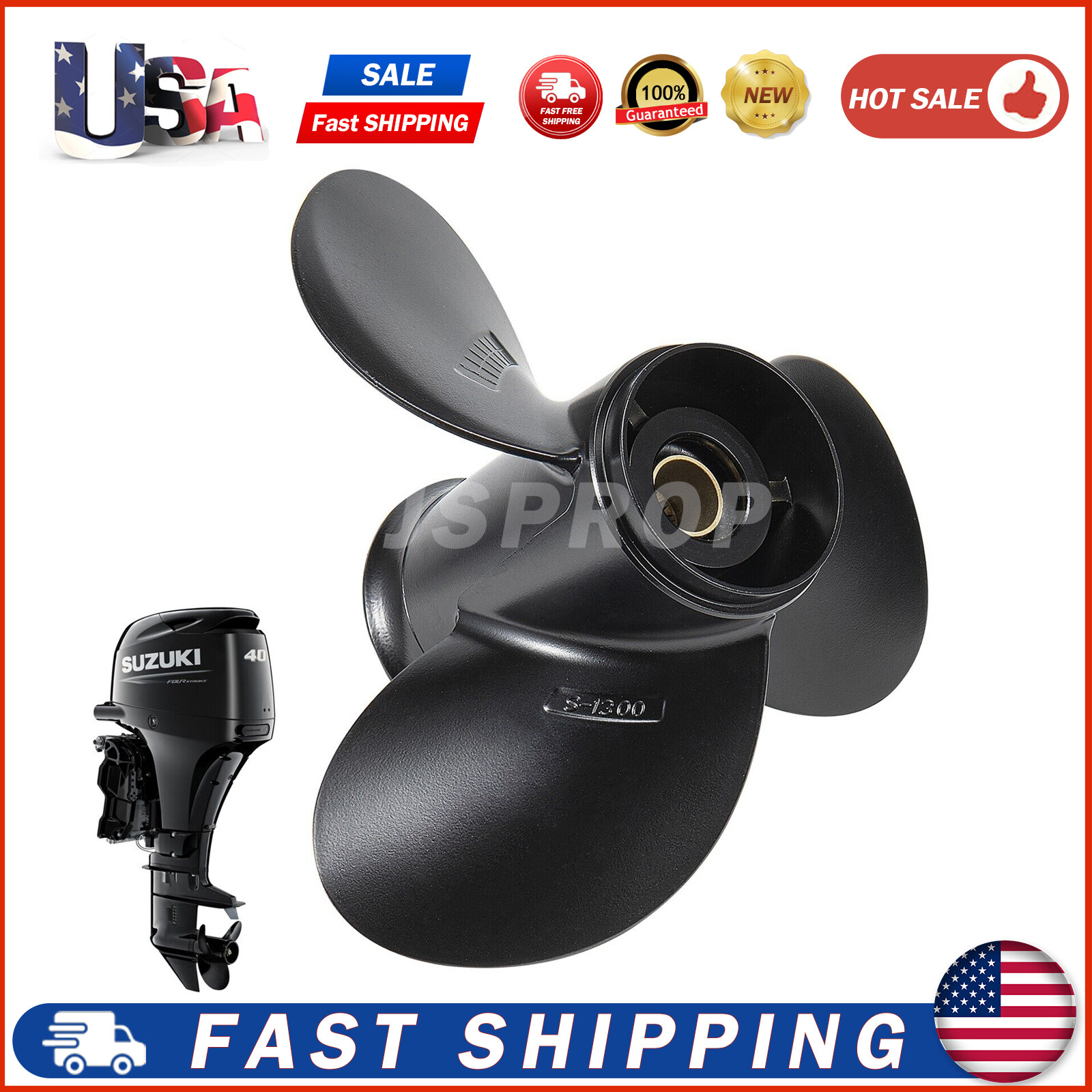 11 1/2x13 NO. 58100-88L41-019 propeller fit Suzuki Engines 13 Spline Tooth