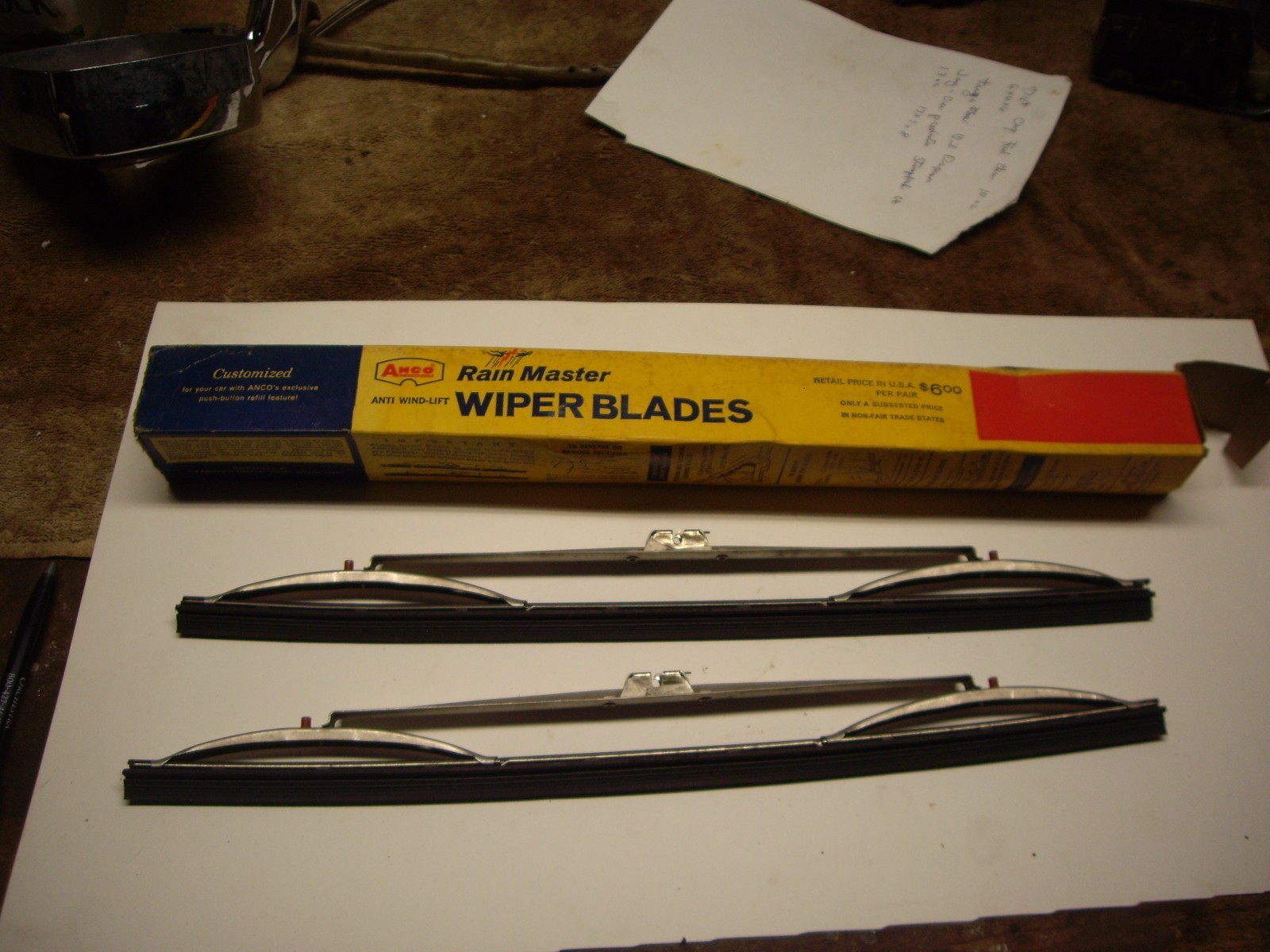 VINTAGE ANCO VINTAGE WIPER BLADES 15 INCHES #815 NEW VINTAGE ANCO VINTAGE WIPER BLADES 15 INCHES #815 NEW