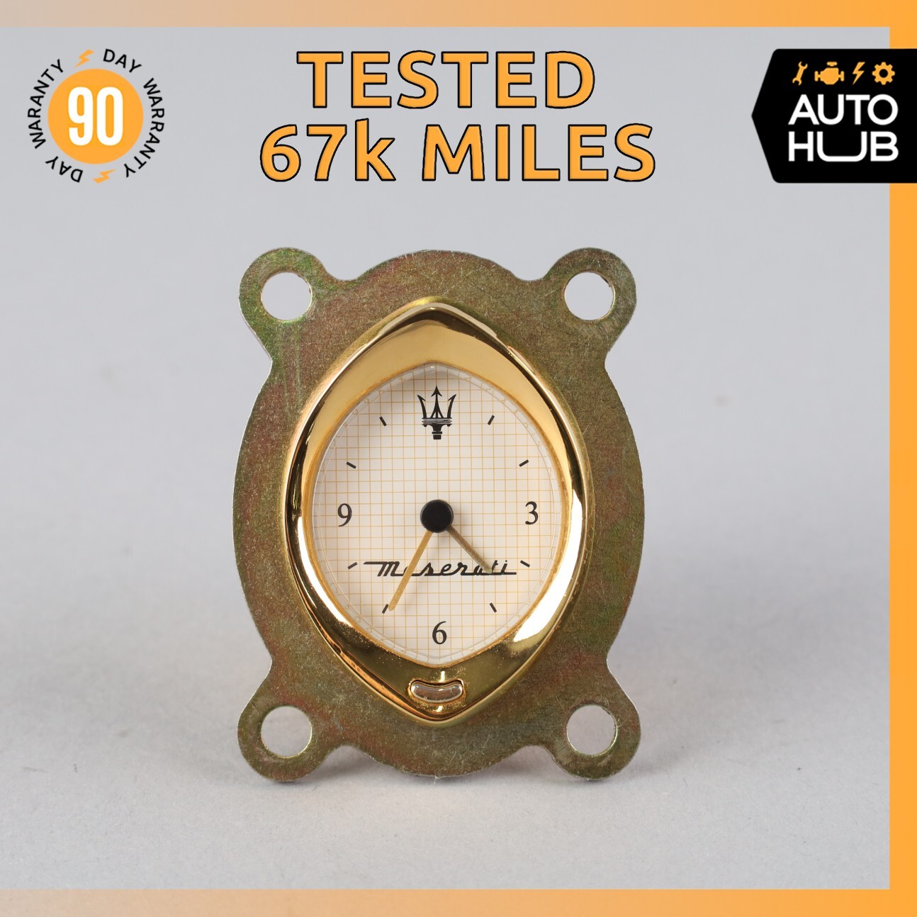 00-07 Maserati M138 4200 Coupe 3200 Center Dashboard Analog Gold Clock OEM 67k