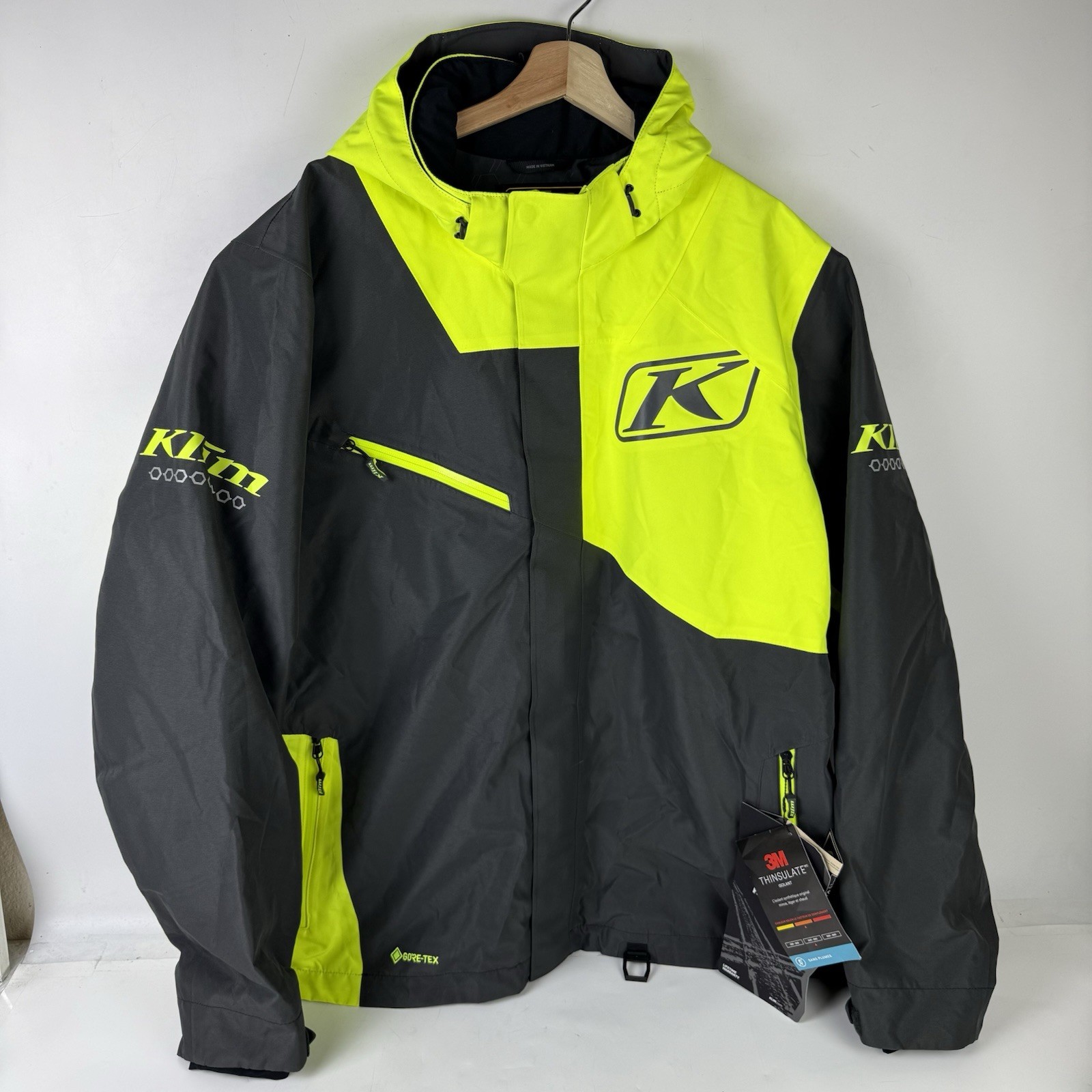 Klim Men\'s Kompound Jacket Sz XL Asphalt Hi-Vis 4016-001-150-605