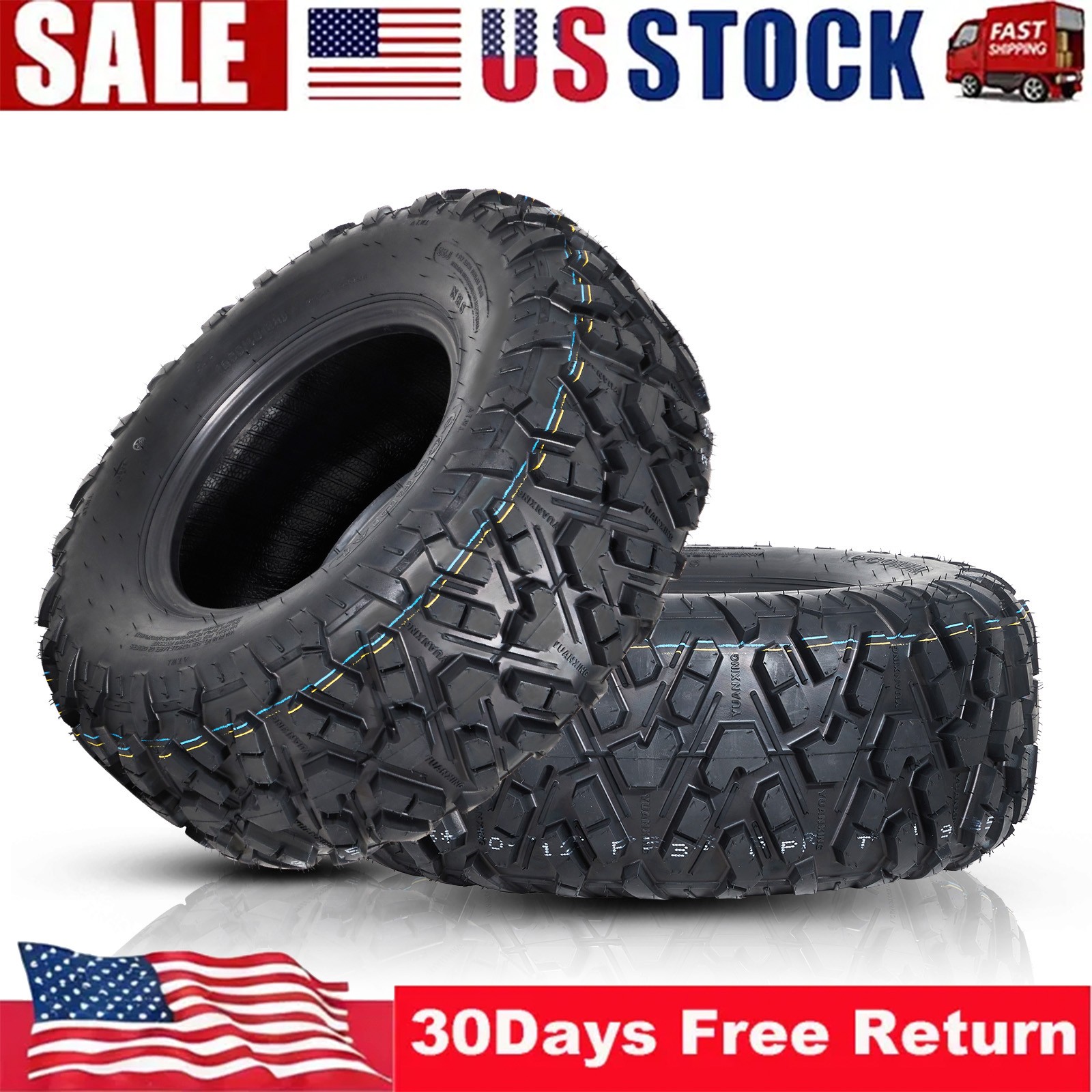 2 Pack 29X9.00-14 29X9.00X14 Heavy Duty All-Terrain ATV/UTV Tires 6PR Tubeless