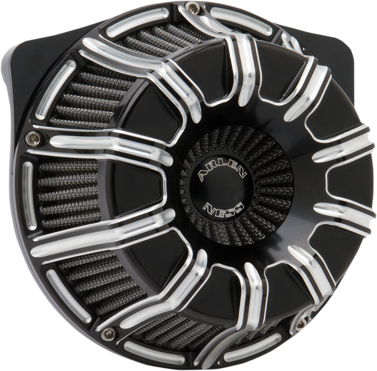 Arlen Ness 18-941 Inverted Series Black Air Cleaner Kit Harley Touring Bagger