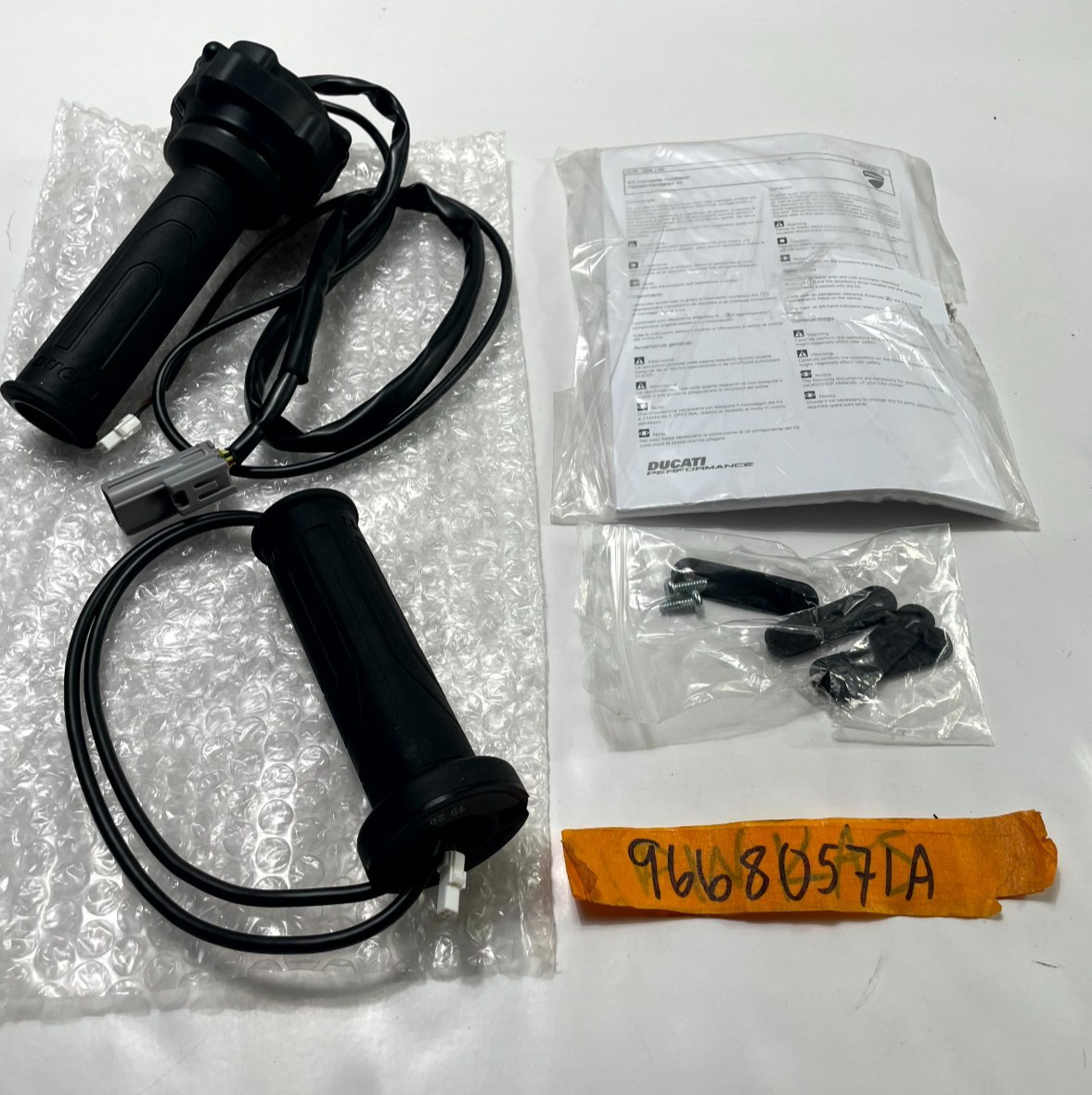 Ducati Performance Heated Grips Kit Monster 1200 Multistrada 950 OEM 96680571A