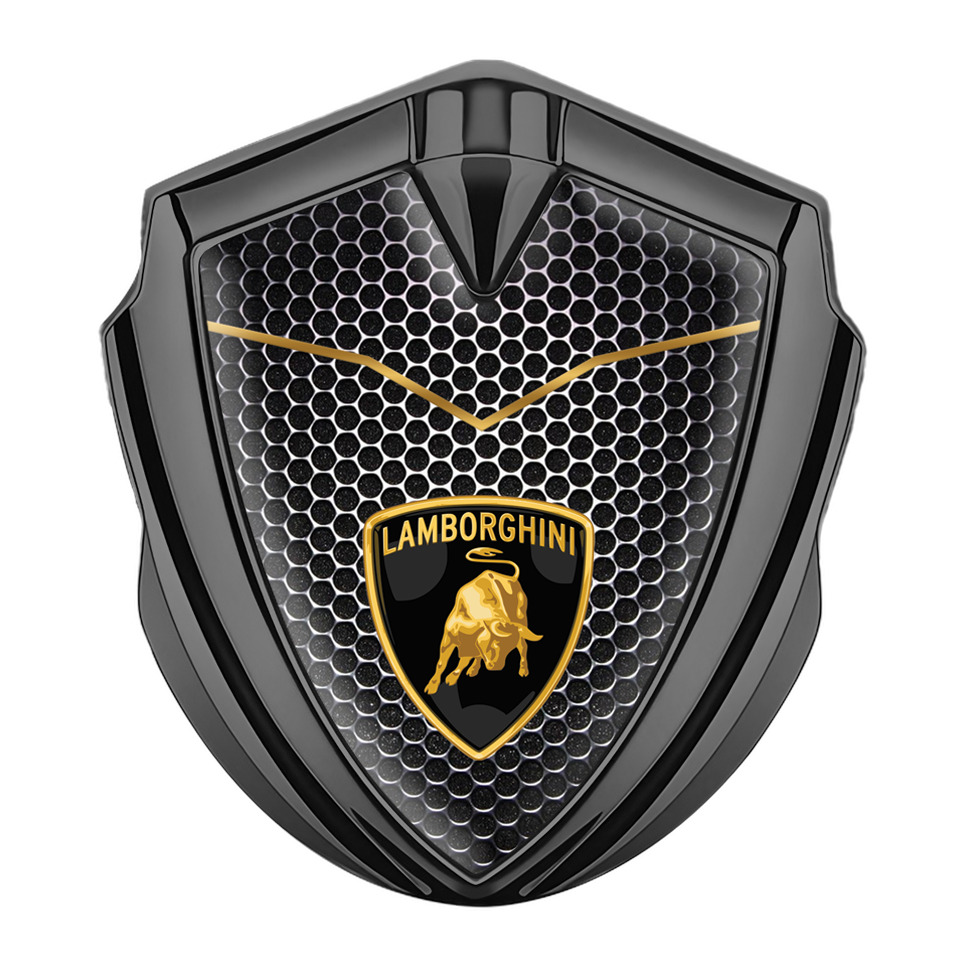 Lamborghini Solid Metal Shield Emblem 60/65mm silicone Badge, Auto Accessories