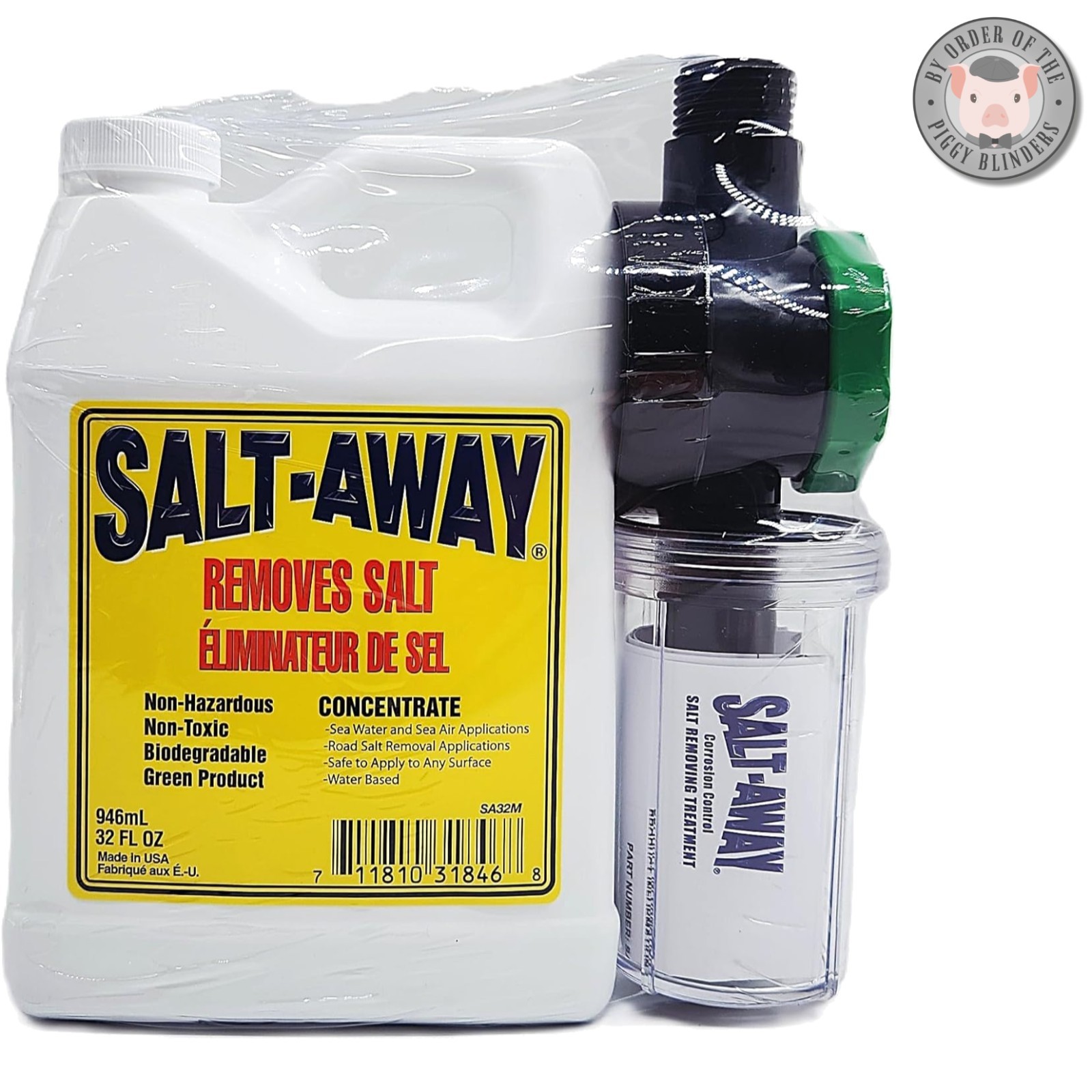 32 fl oz Boat Salt Removal Kit with Mixing Unit - Safe & Water-Based Solution