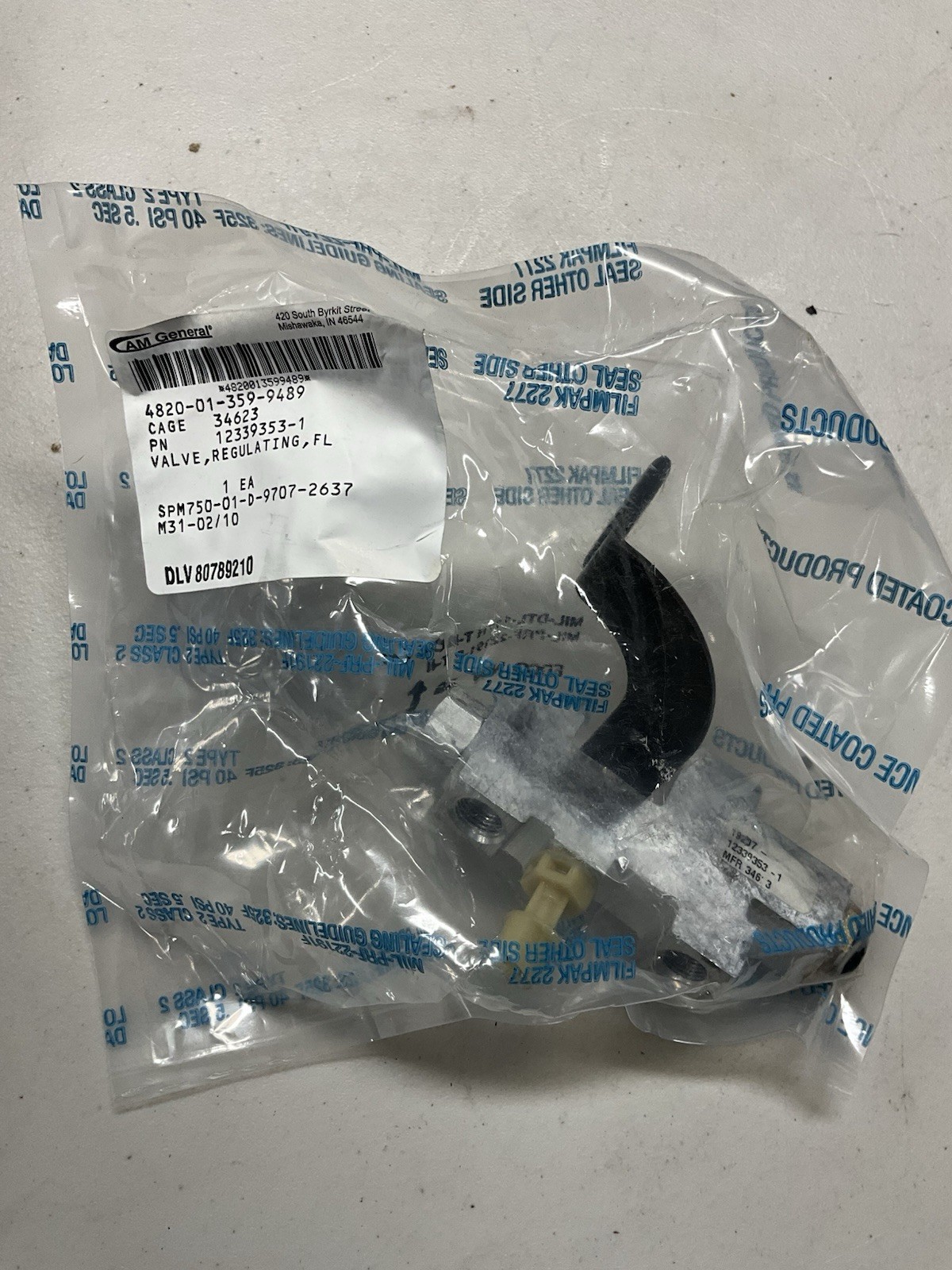 NOS AM GENERAL HMMWV BRAKE VALVE LATE STYLE HMMWVS 12339353-1