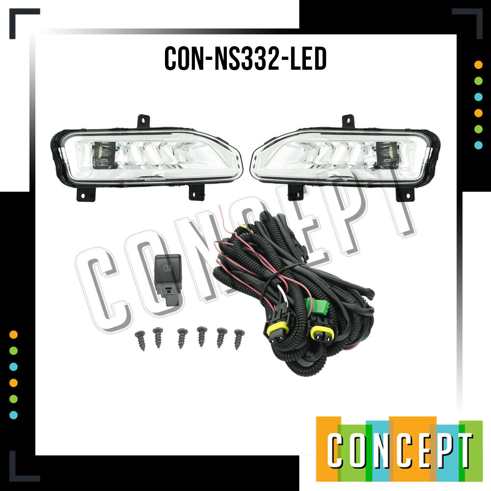 For 2017 2018 Nissan Versa Note replacement LED fog lights L&R Side