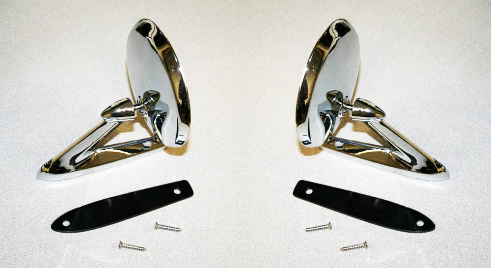 NEW 1964 - 1966 Fairlane Galaxie Falcon Fairlane Chrome Metal Outside Mirrors