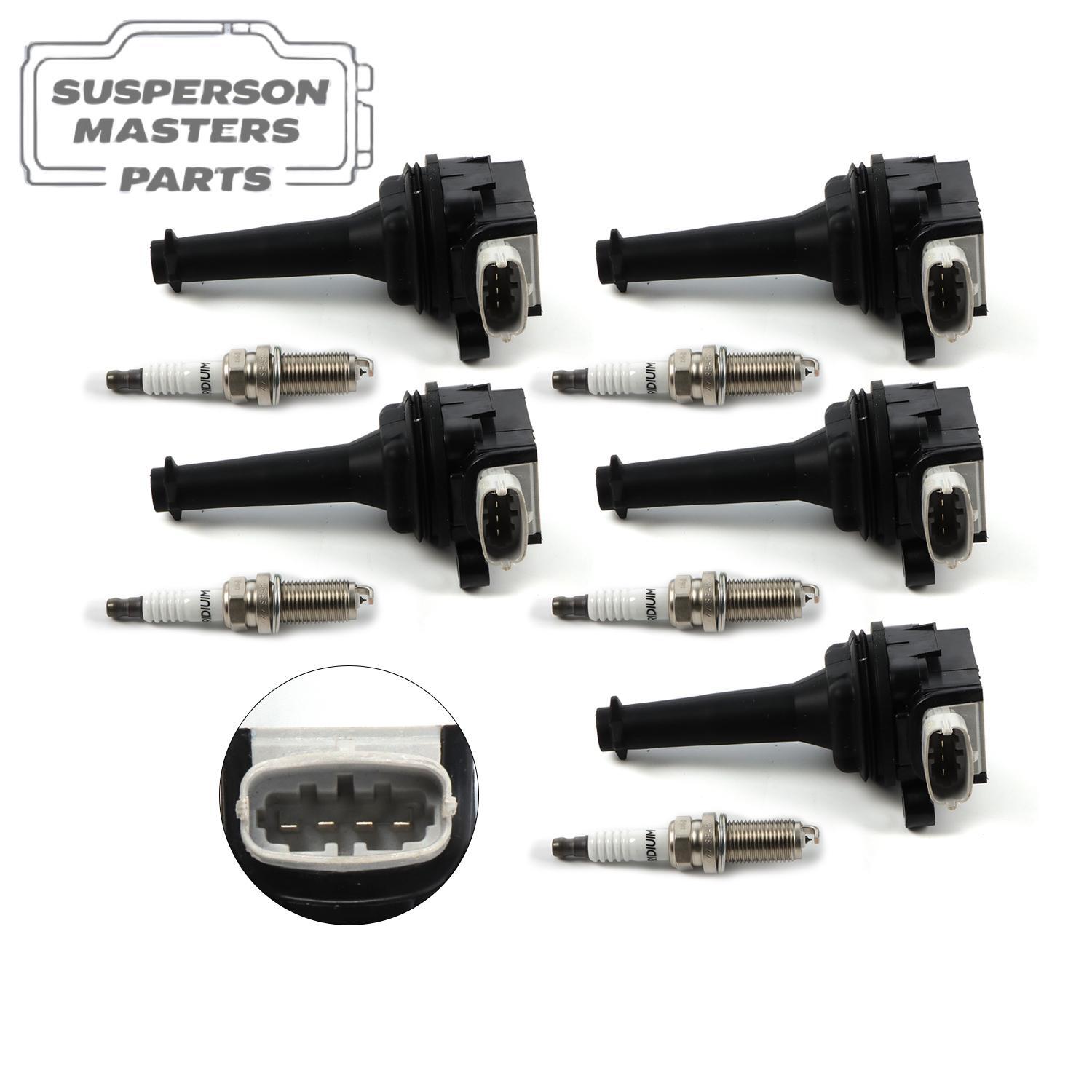 5pcs ignition coils+ 5pcs Iridium Spark Plugs for 2008-2012 Volvo C30 UF517+6619
