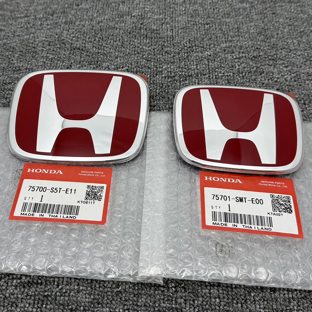 💙Front Grille Trunk Emblem For Honda Accord 2008-2017 Sedan 4-Door Badges Red
