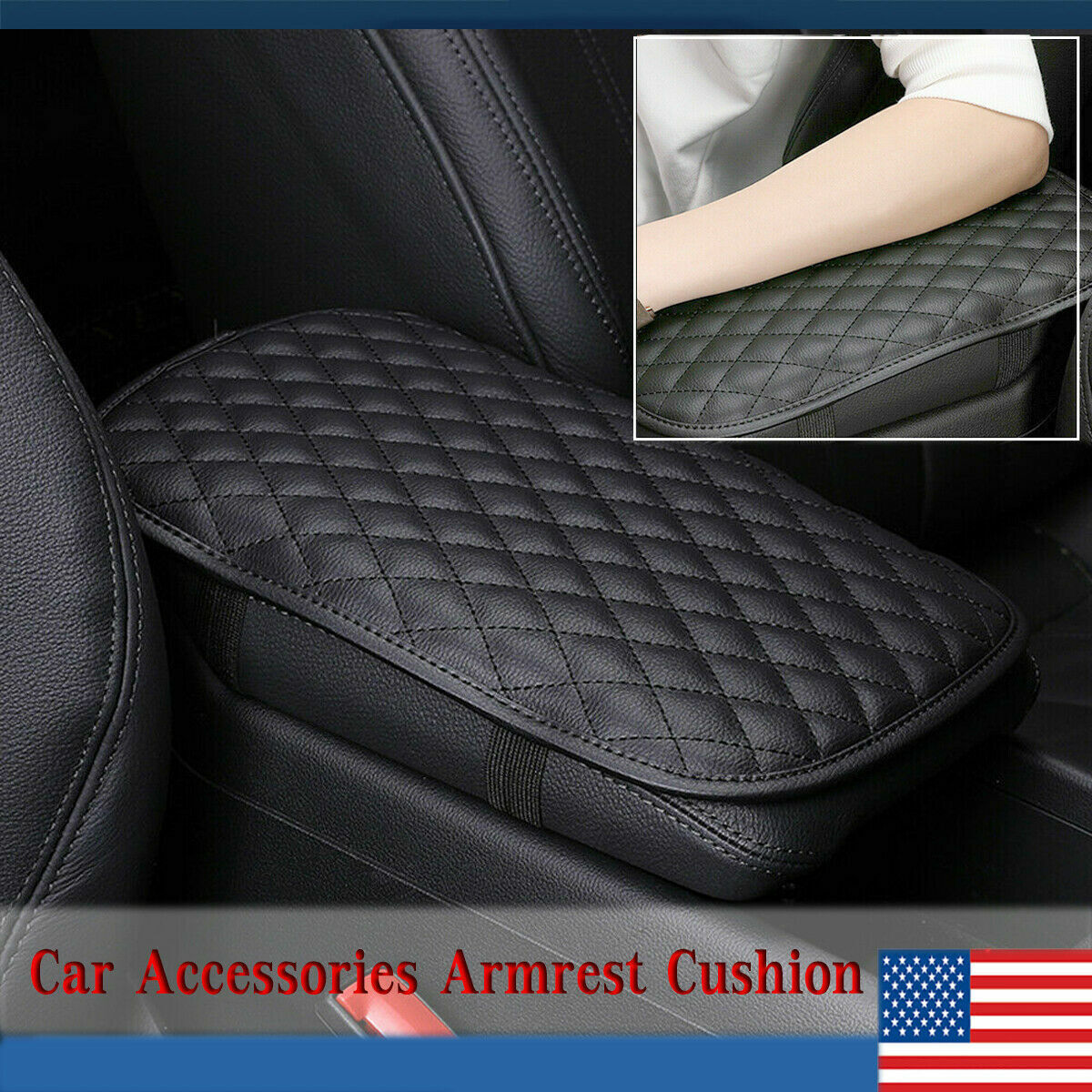 Universal Car Armrest Cushion Cover Center Console Box Pad Protector Accessories