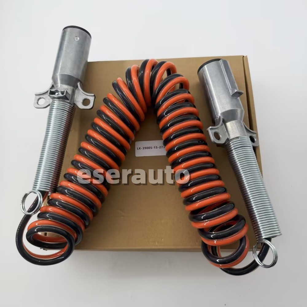 New 15 ft Dual Pole Coiled Electric Cable w/ 2 x 12\