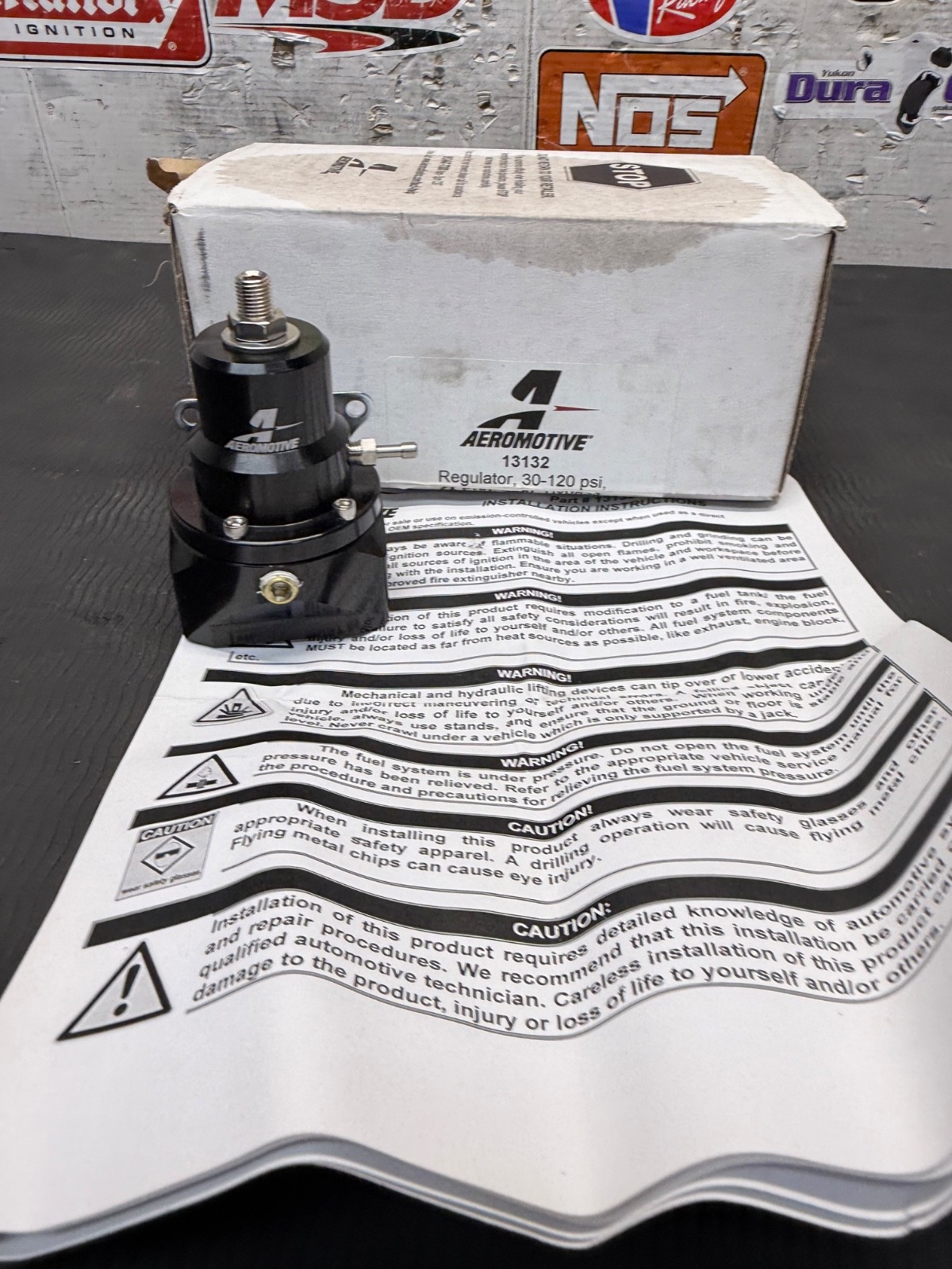 NEW AEROMOTIVE 13132 EXTREME FLOW EFI REGULATOR, 30-120 PSI, -10 AN